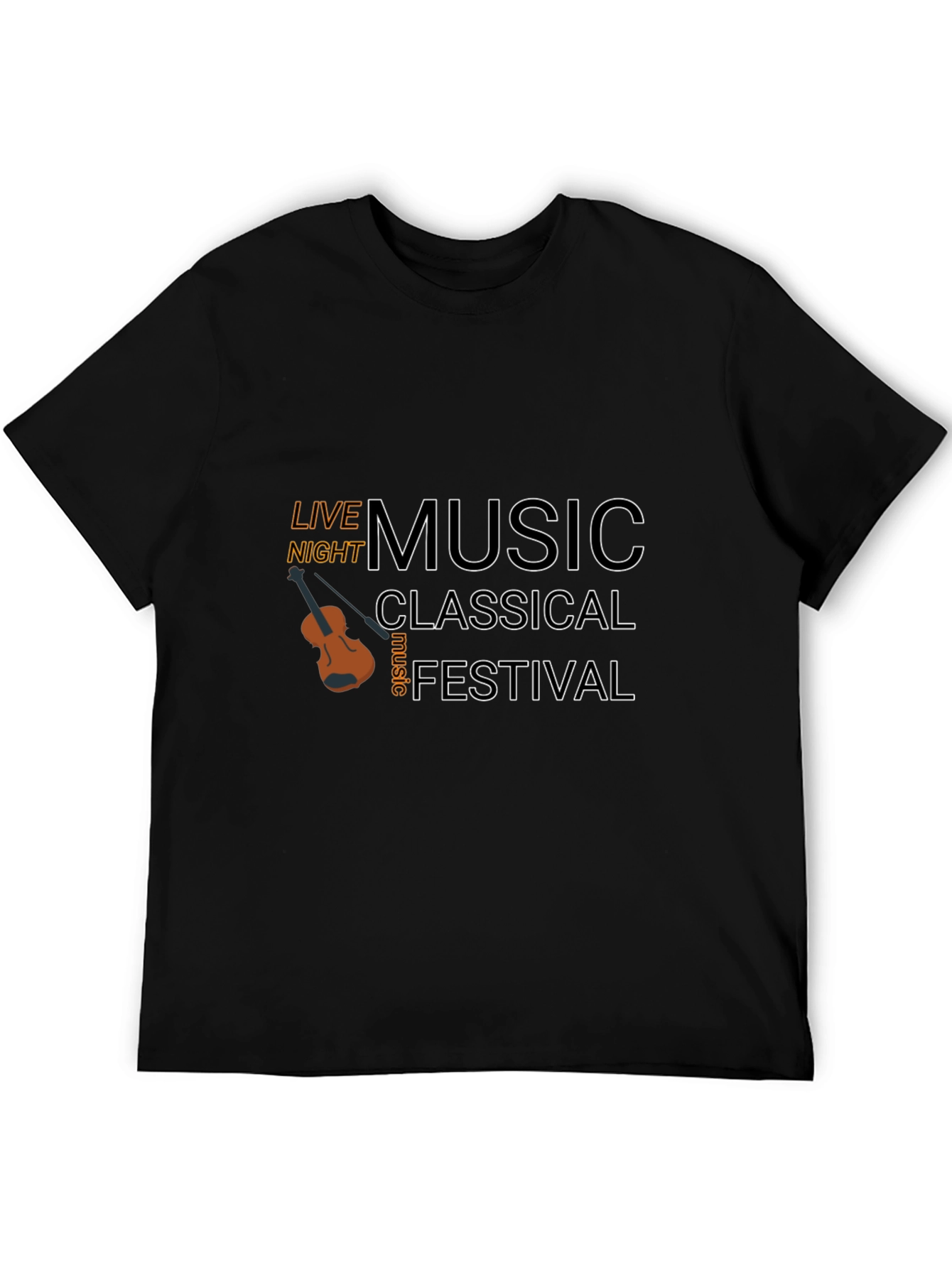 Live Music Festival Black T-Shirt