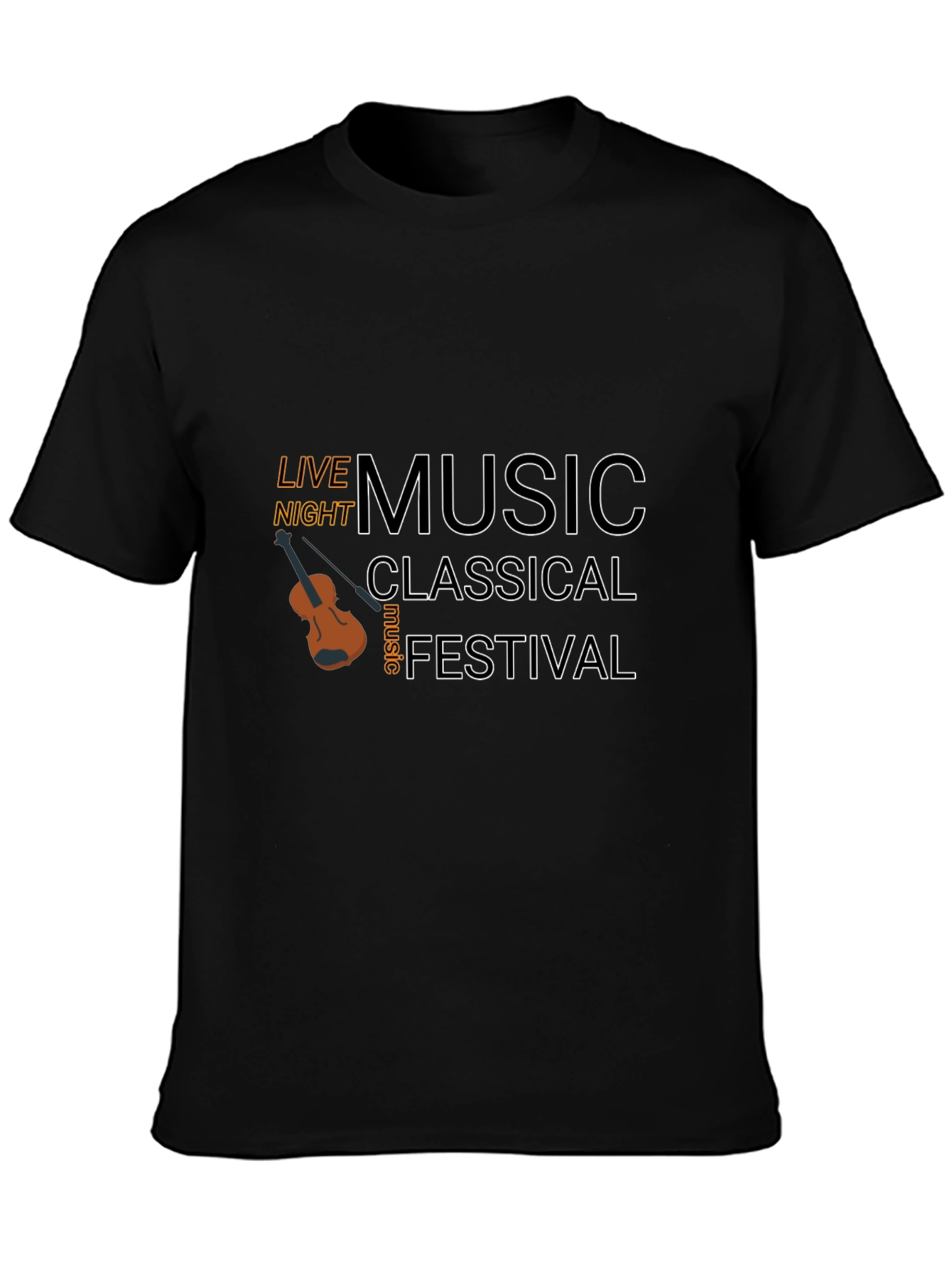 Live Music Festival Black T-Shirt
