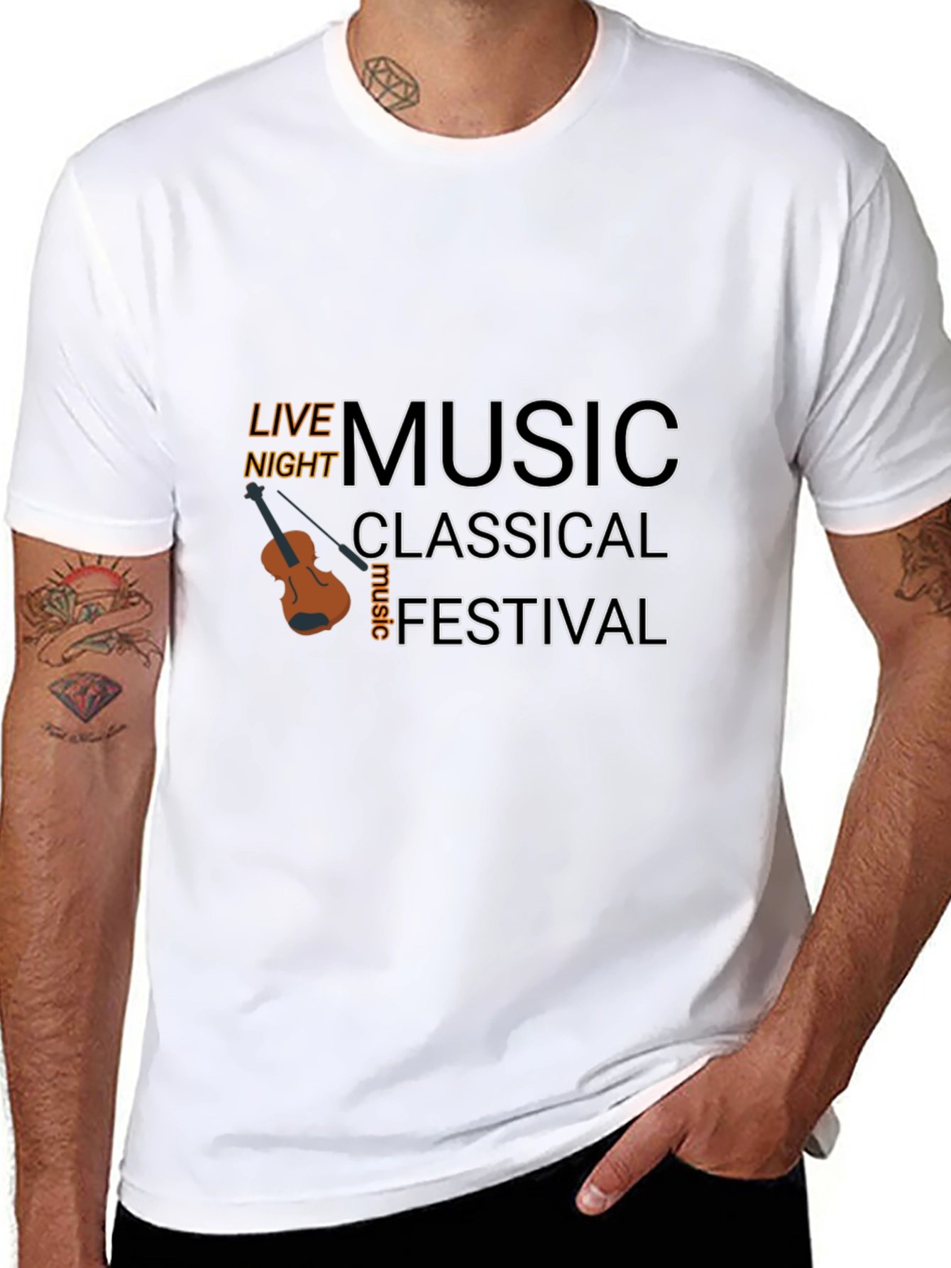 Live Music Festival Black T-Shirt