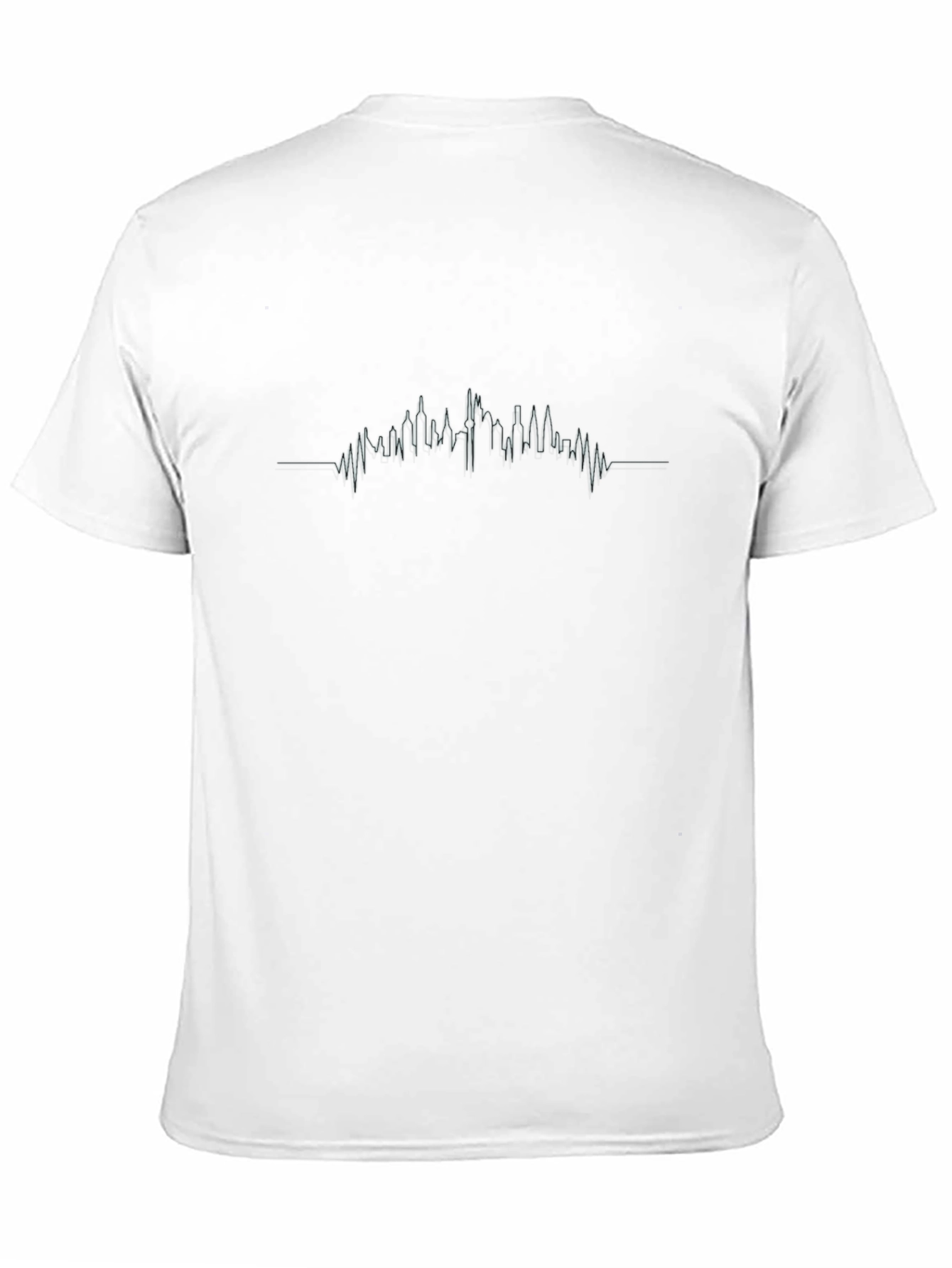 Black Graphic Tee - Skyline Heartbeat