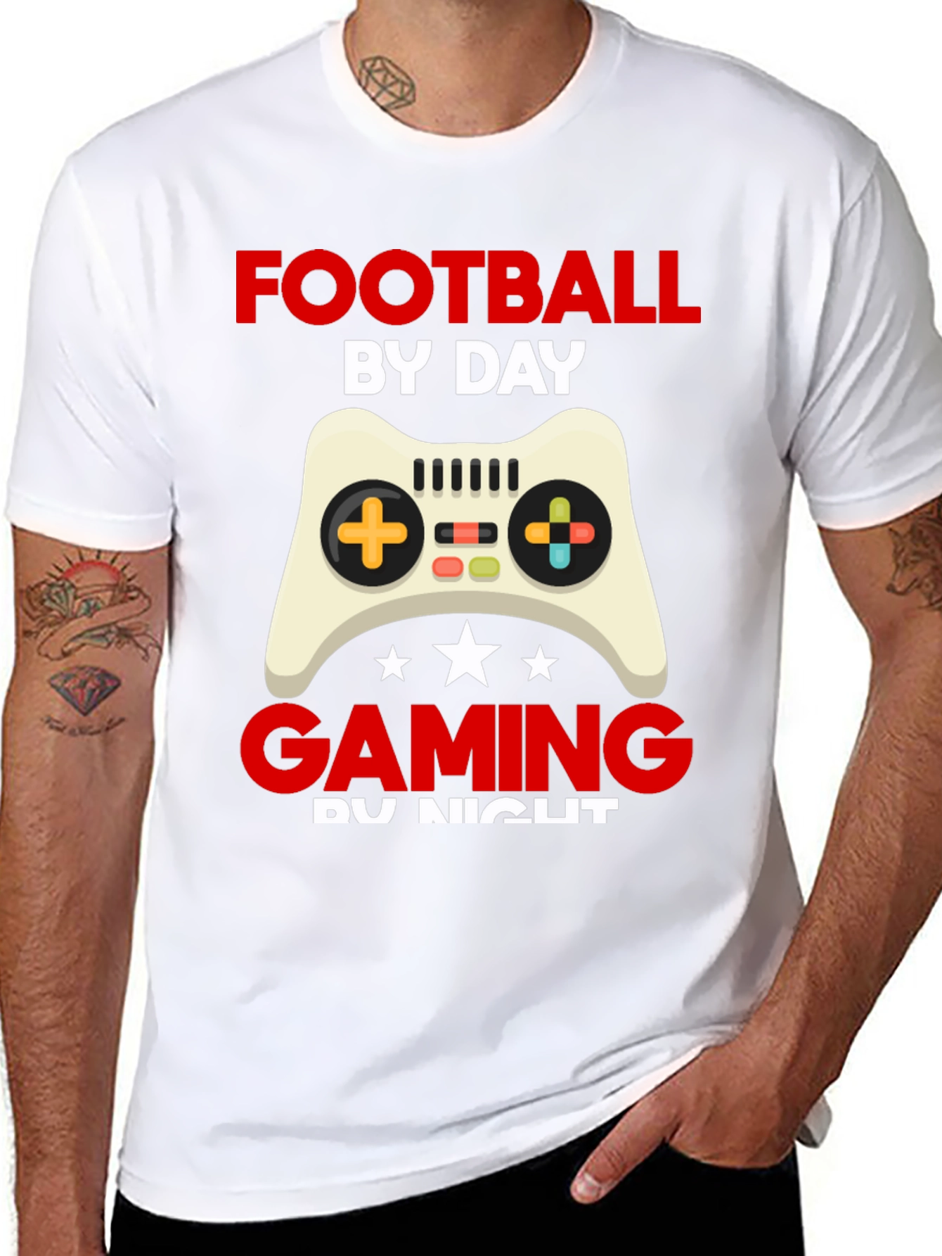 Football by Day Gaming by Night T-Shirt