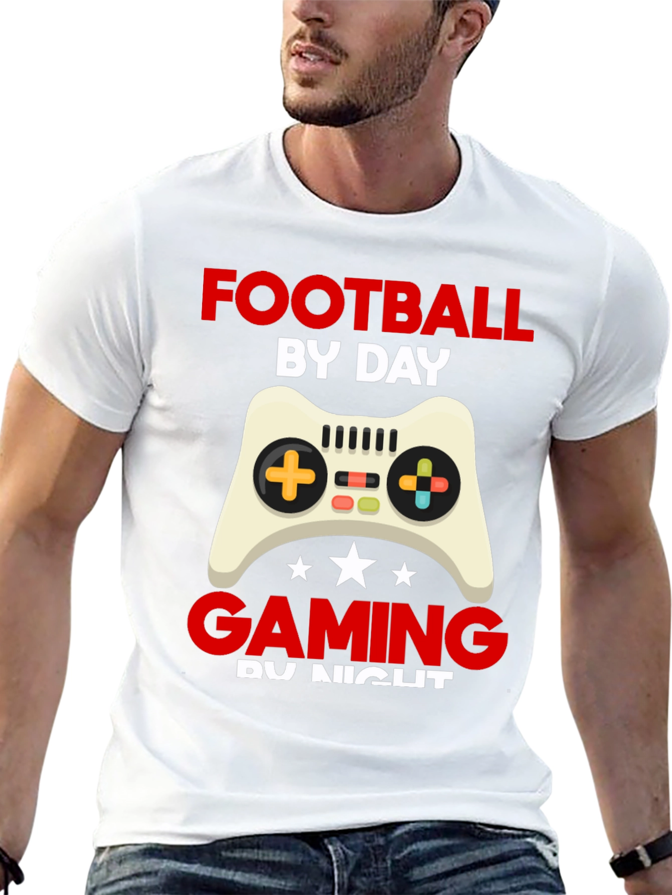 Football by Day Gaming by Night T-Shirt