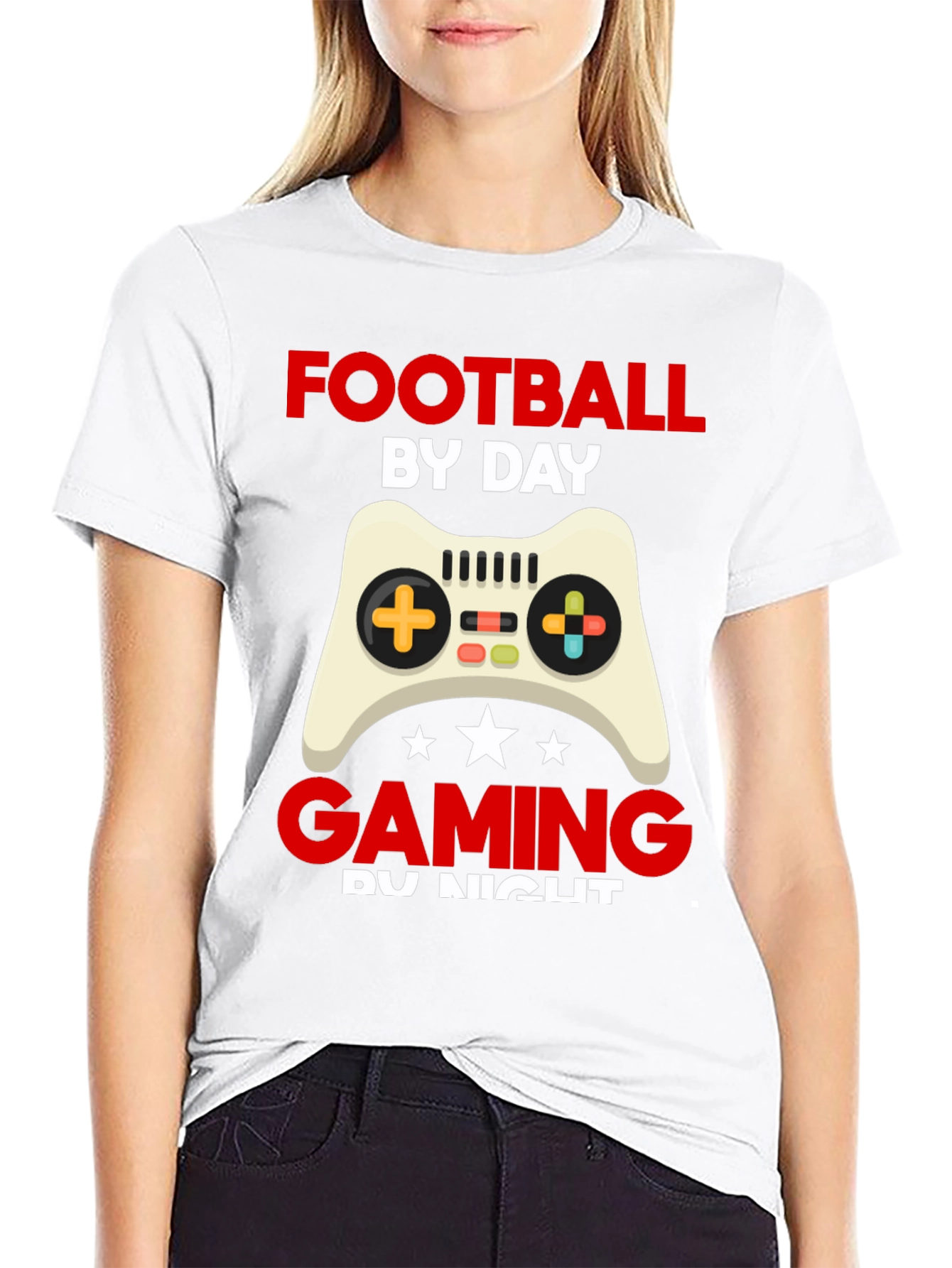 Football by Day Gaming by Night T-Shirt
