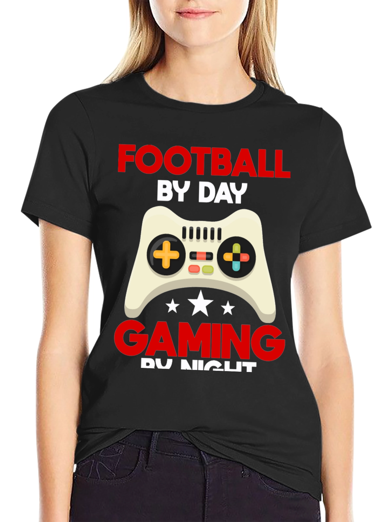 Football by Day Gaming by Night T-Shirt