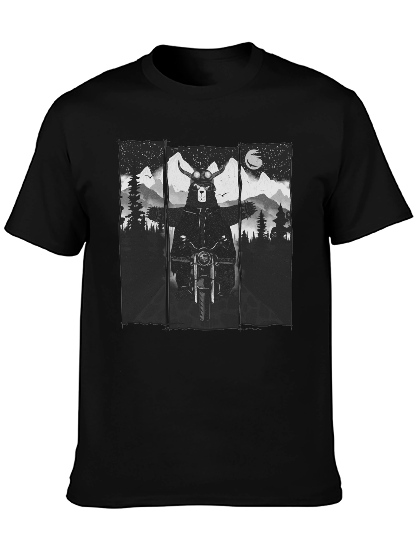 Bear Biker T-Shirt - Mountain Adventure Tee