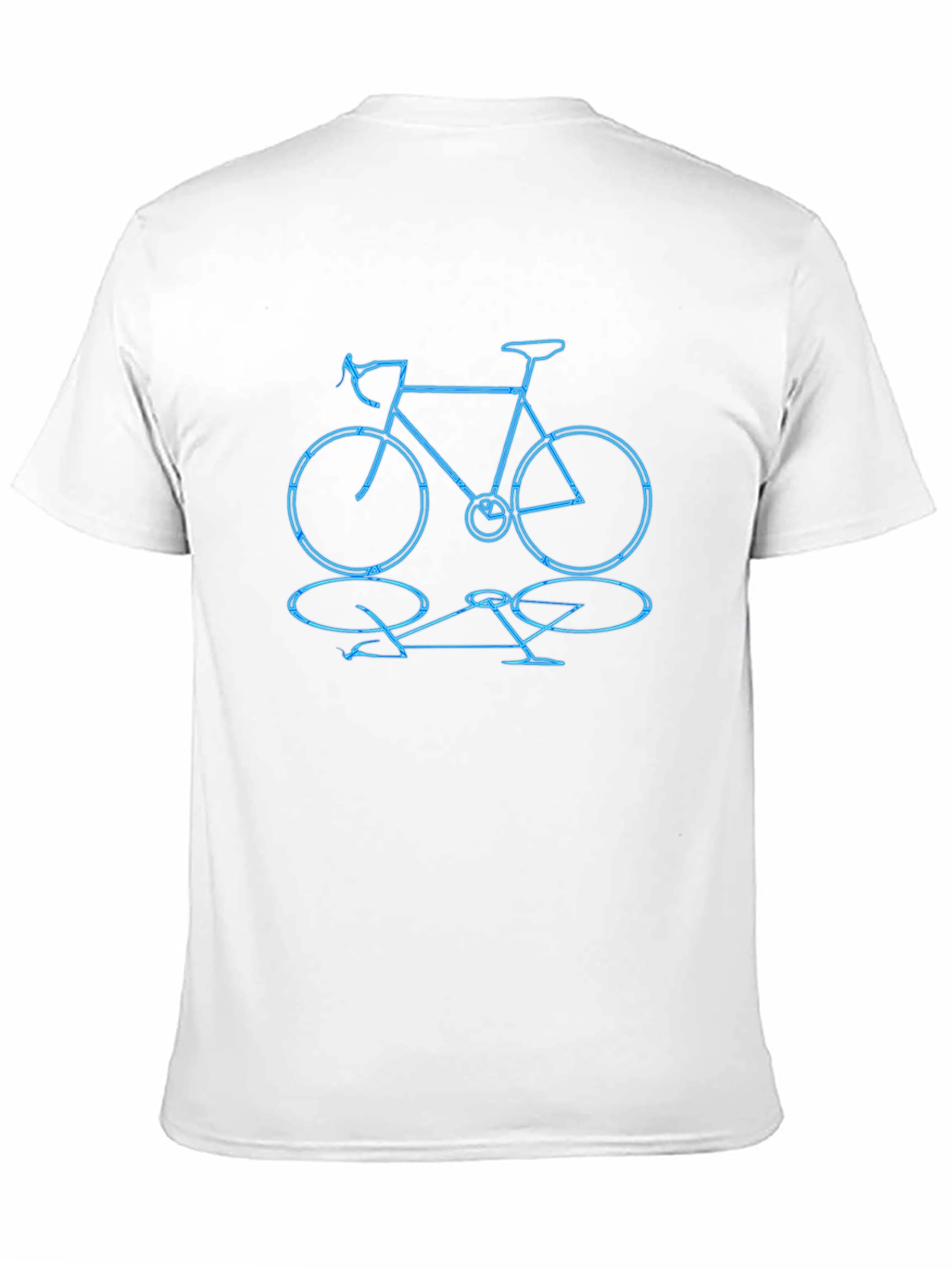Bike Outline Graphic Print Black Crew Neck T-Shirt