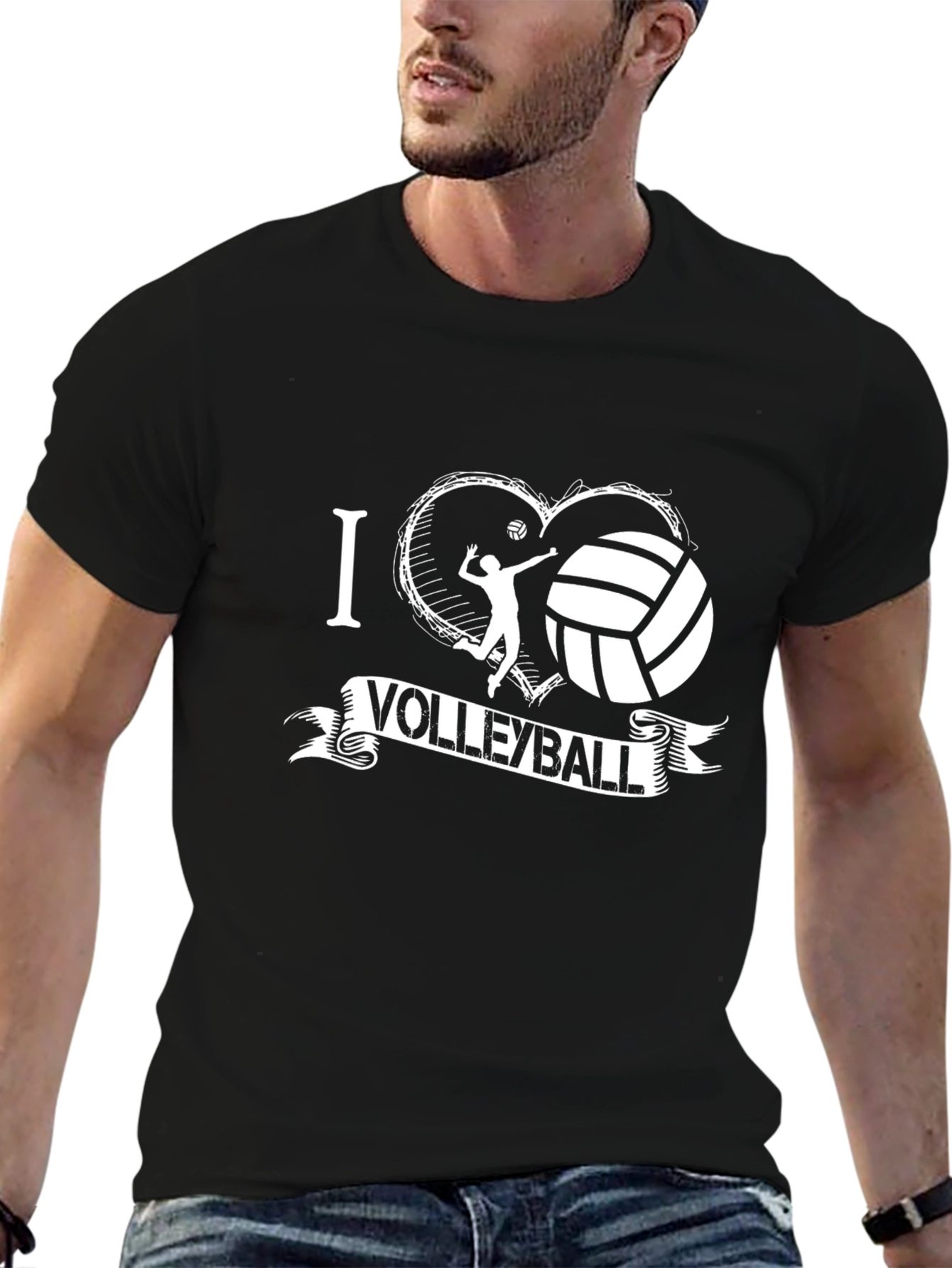 I Love Volleyball T-Shirt - Sports Fan Apparel