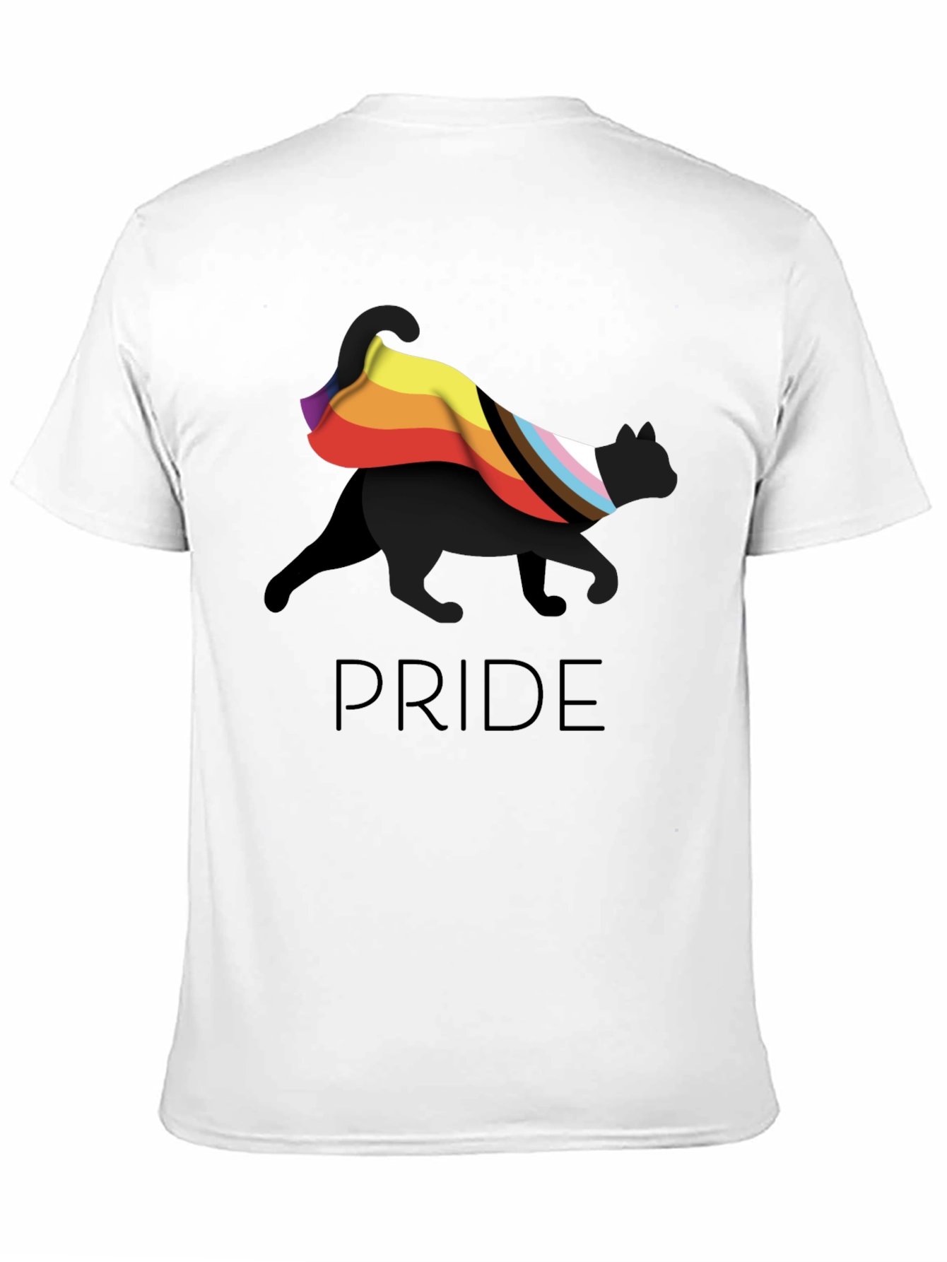 Pride Cat Graphic T-Shirt - Black LGBTQ+ Tee