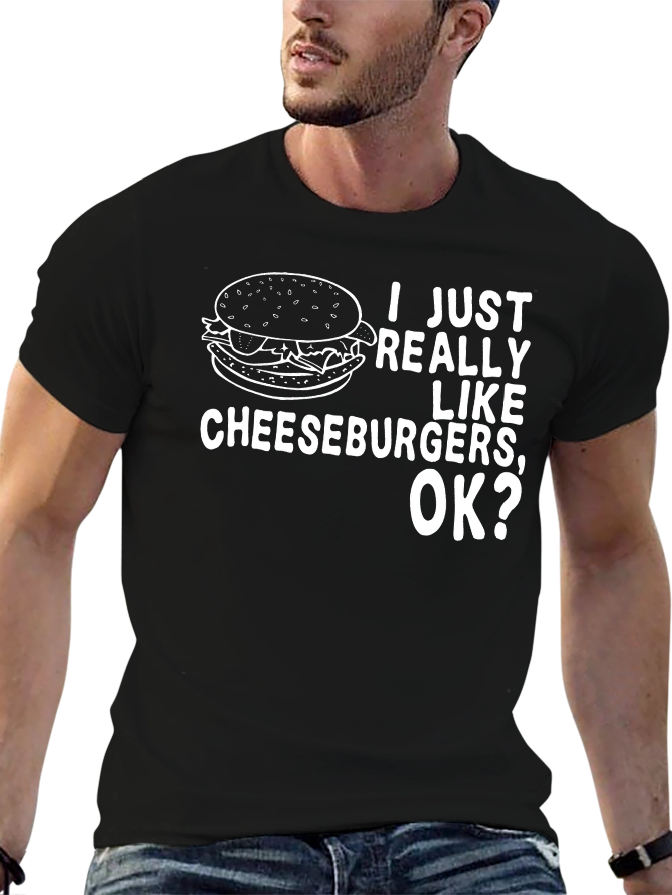 Cheeseburger Lover Graphic Tee - Funny Foodie Shirt