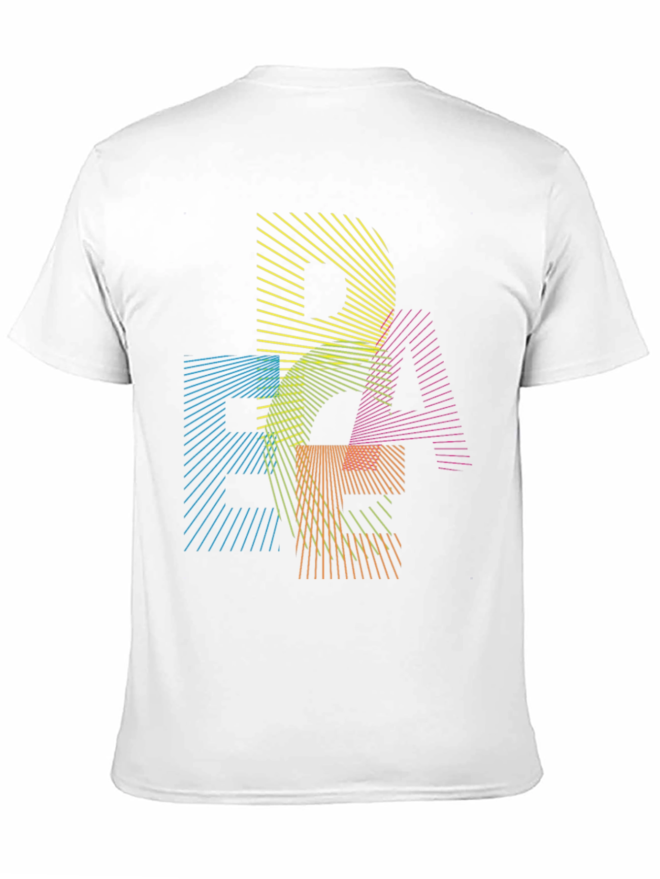 Abstract Geometric Line Art Graphic T-Shirt