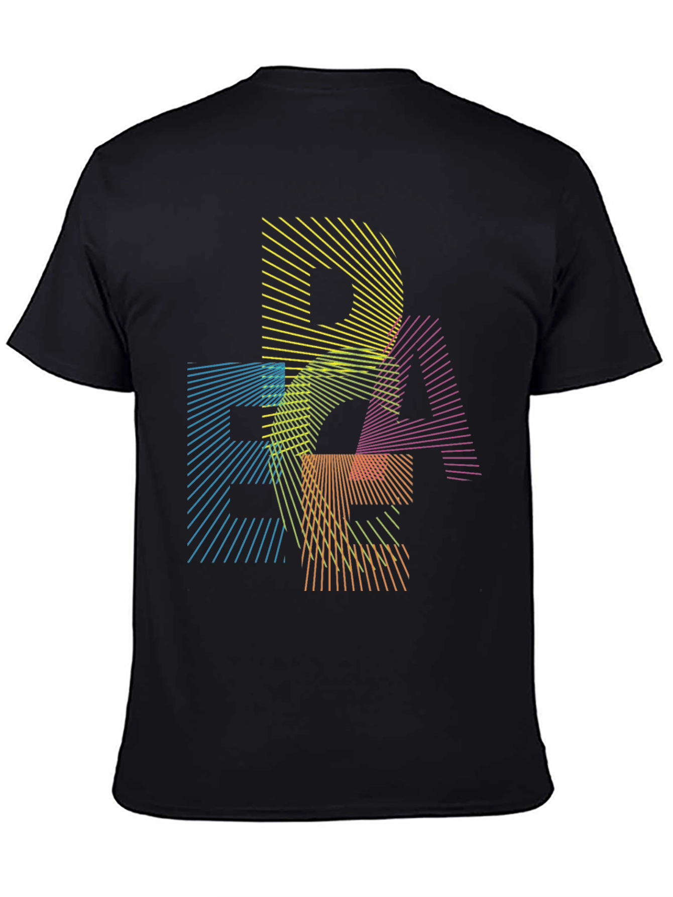 Abstract Geometric Line Art Graphic T-Shirt