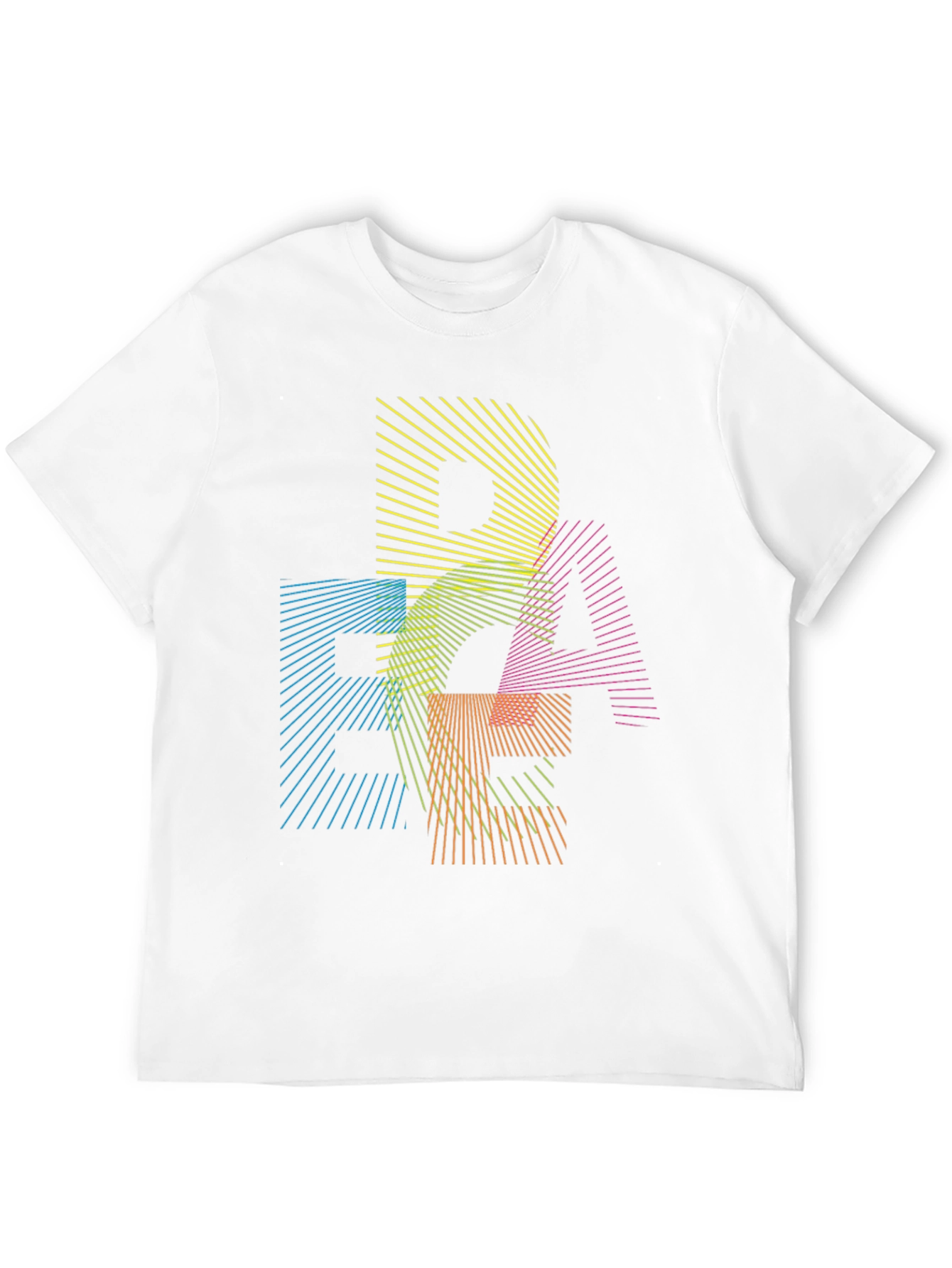 Abstract Geometric Line Art Graphic T-Shirt
