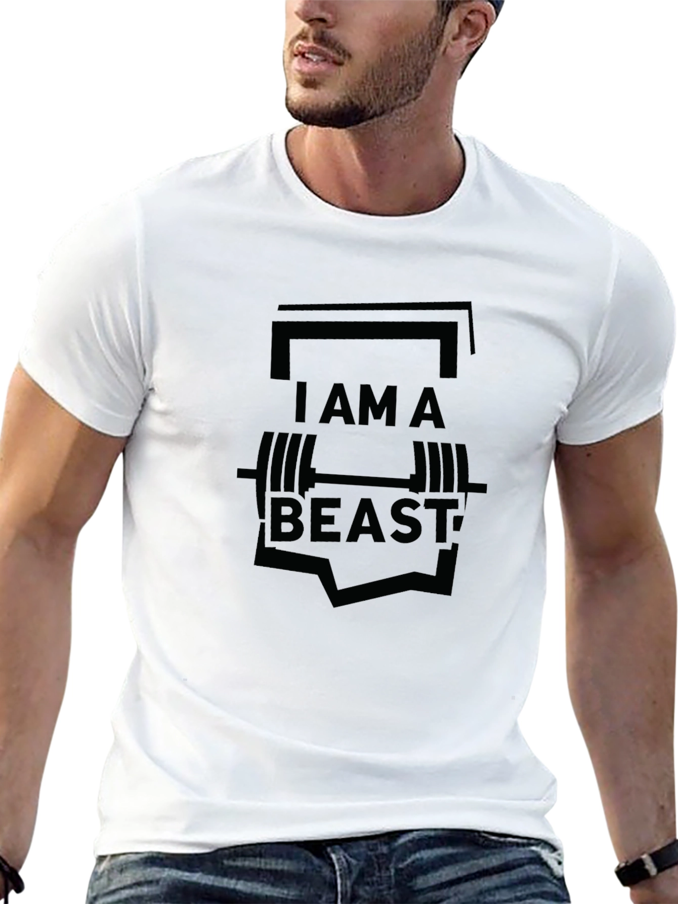 I AM A BEAST - Black Graphic T-Shirt