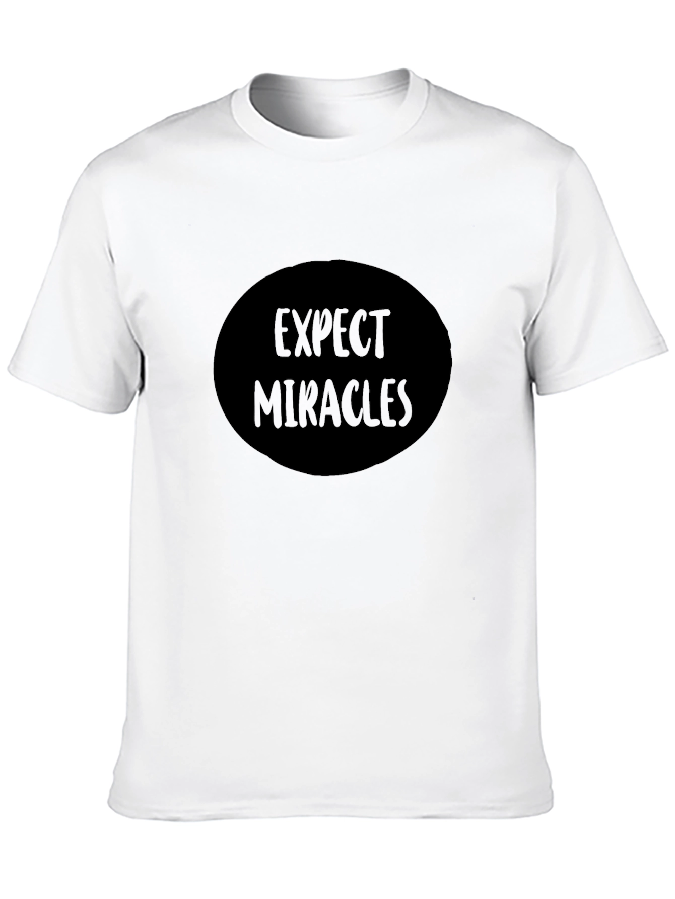Expect Miracles Black Graphic Tee