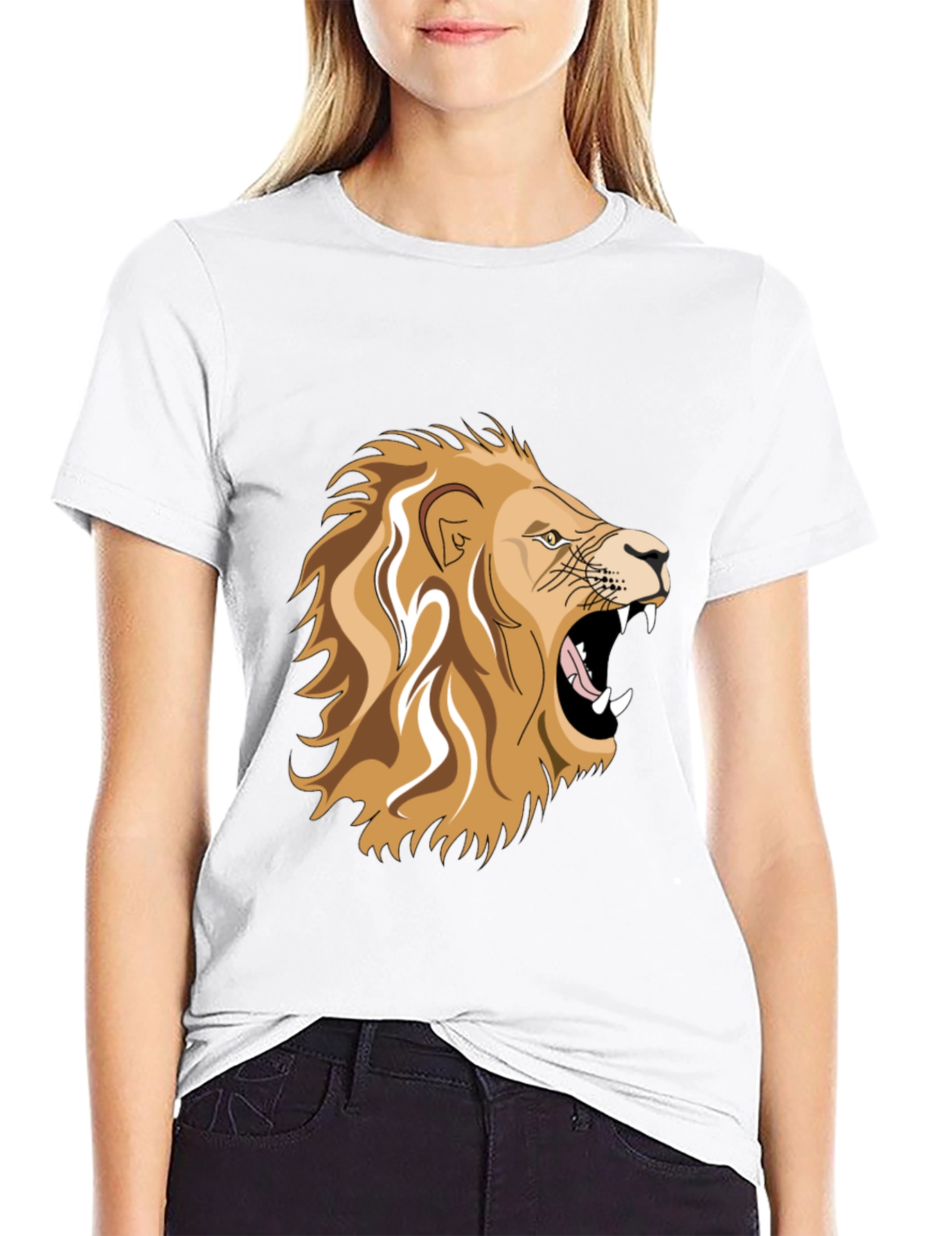 Lion Graphic Black T-Shirt