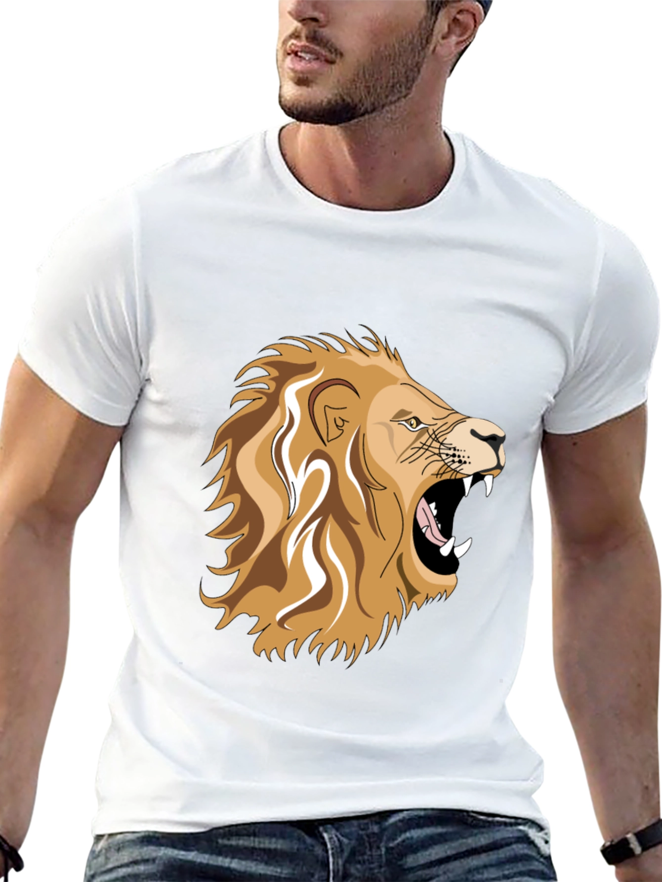 Lion Graphic Black T-Shirt