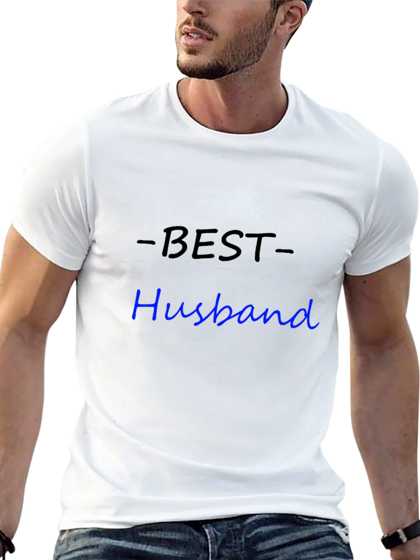 Best Husband T-Shirt - Black Cotton Blend