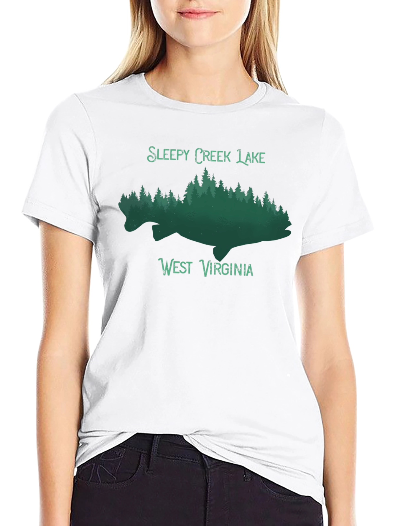 Sleepy Creek Lake West Virginia Black Tee