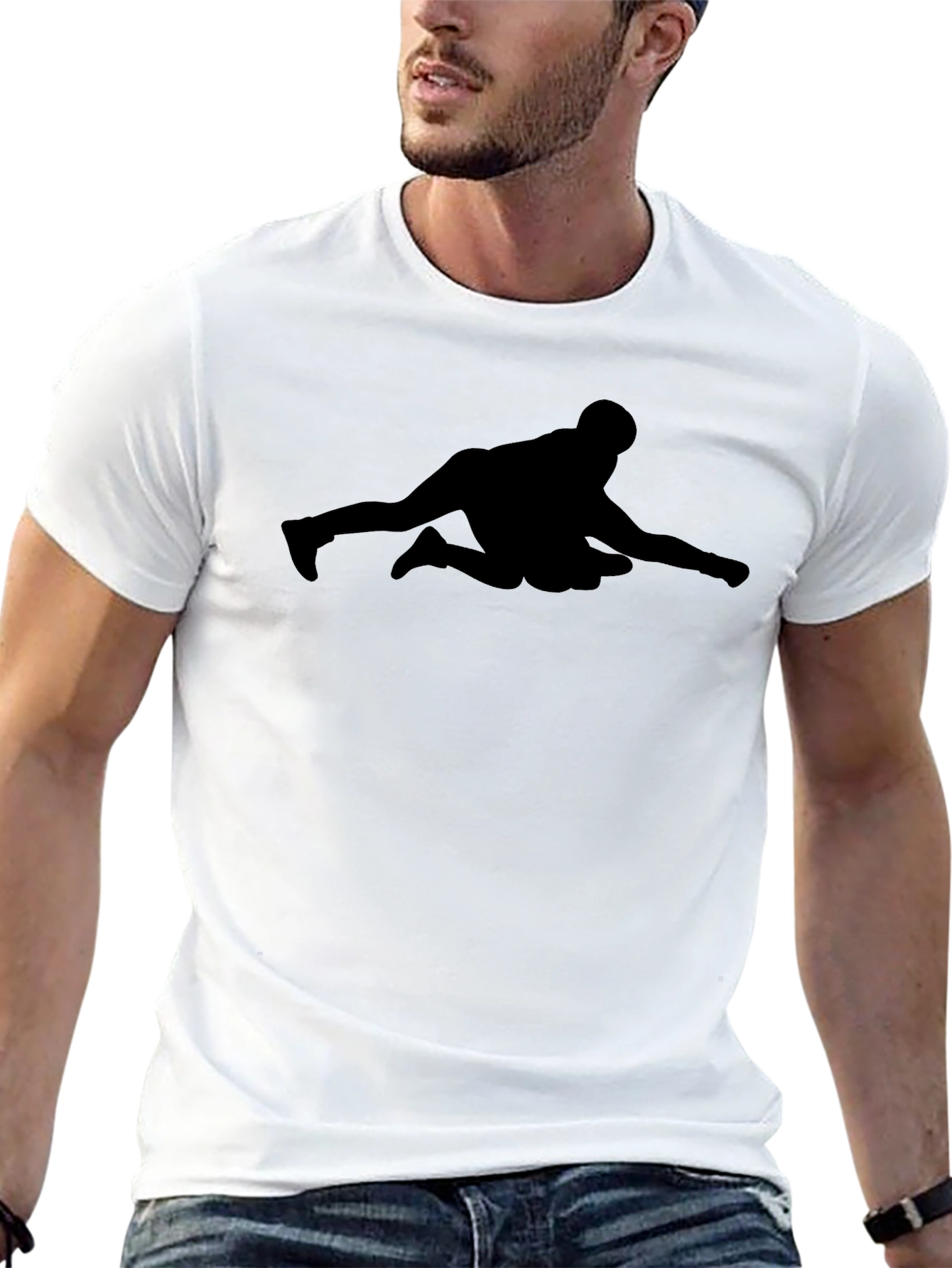 Curling Silhouette Black T-Shirt