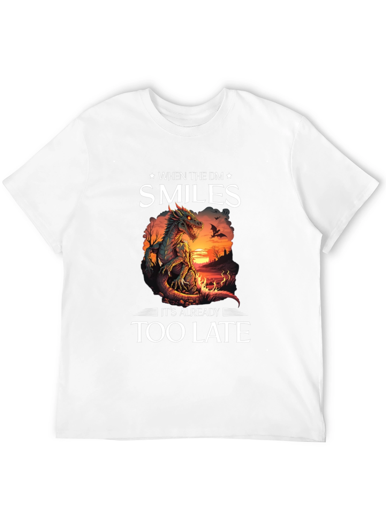 When the DM Smiles T-Shirt Dragon Graphic