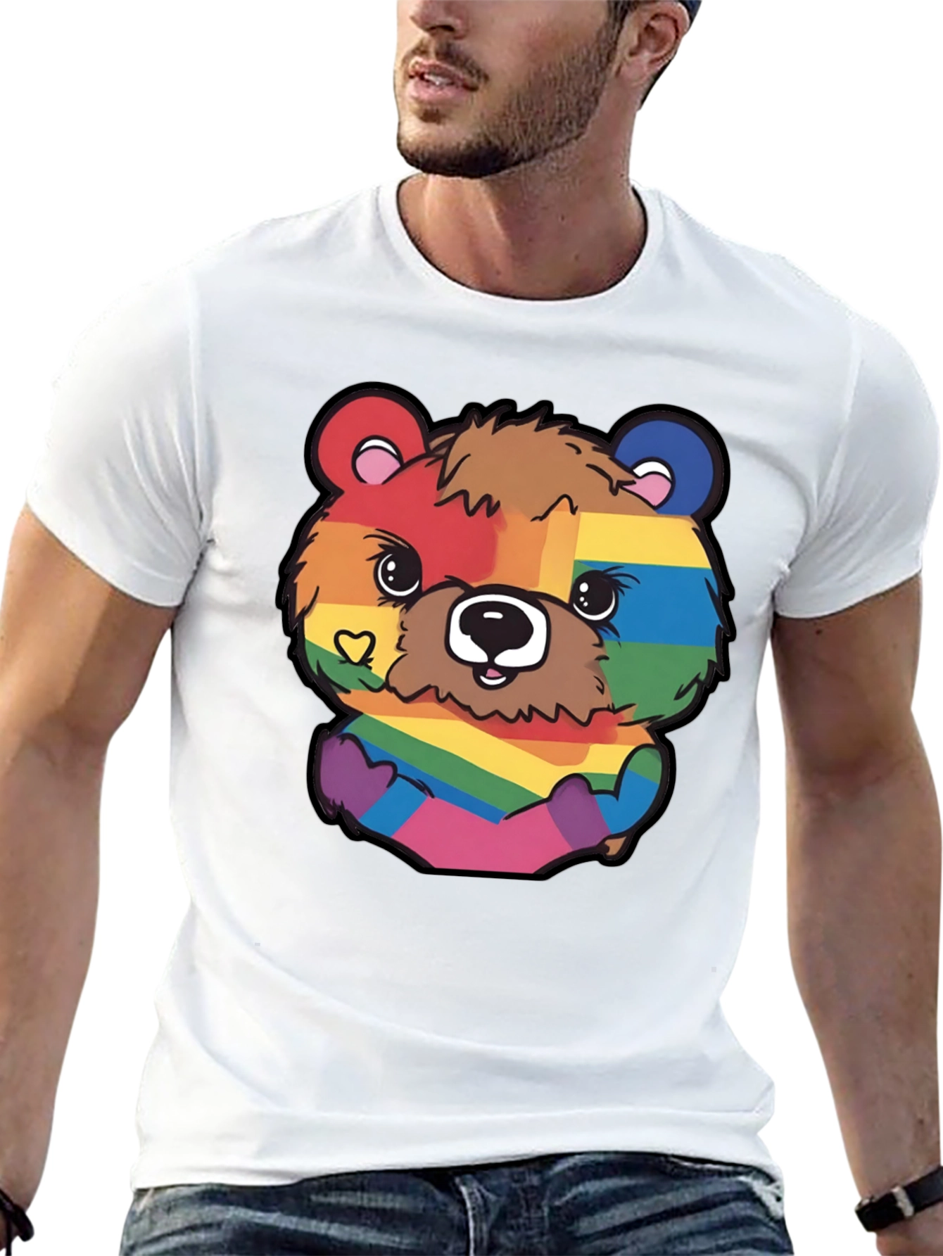 Rainbow Bear Graphic T-Shirt Pride