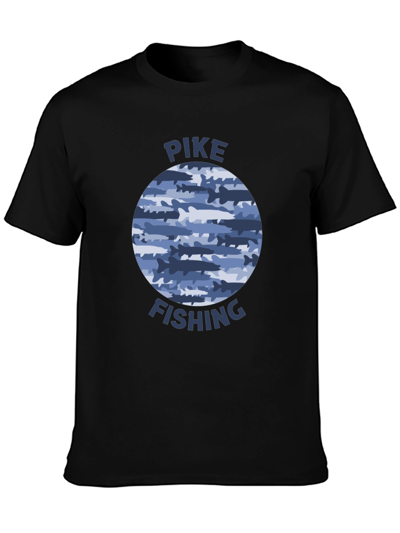 Pike Fishing T-Shirt - Camo Fish Design