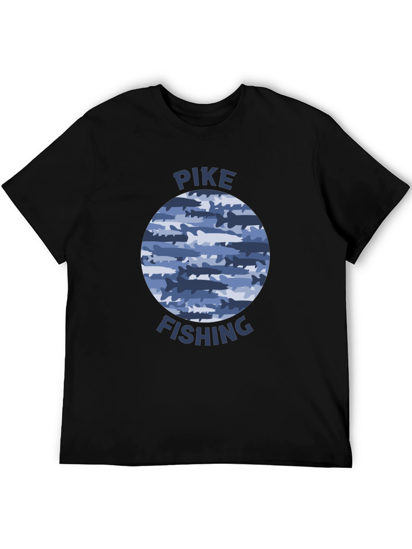Pike Fishing T-Shirt - Camo Fish Design