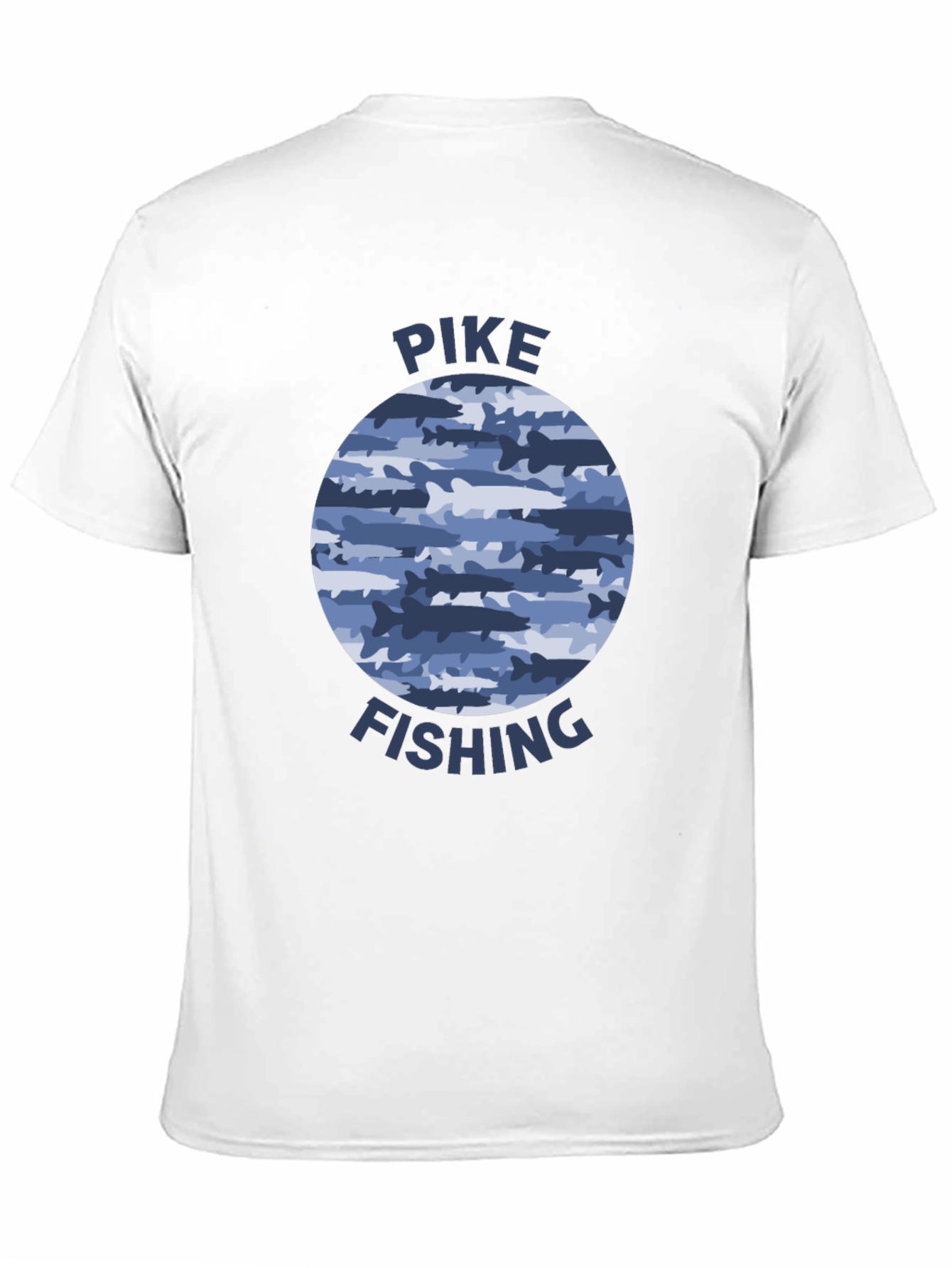 Pike Fishing T-Shirt - Camo Fish Design
