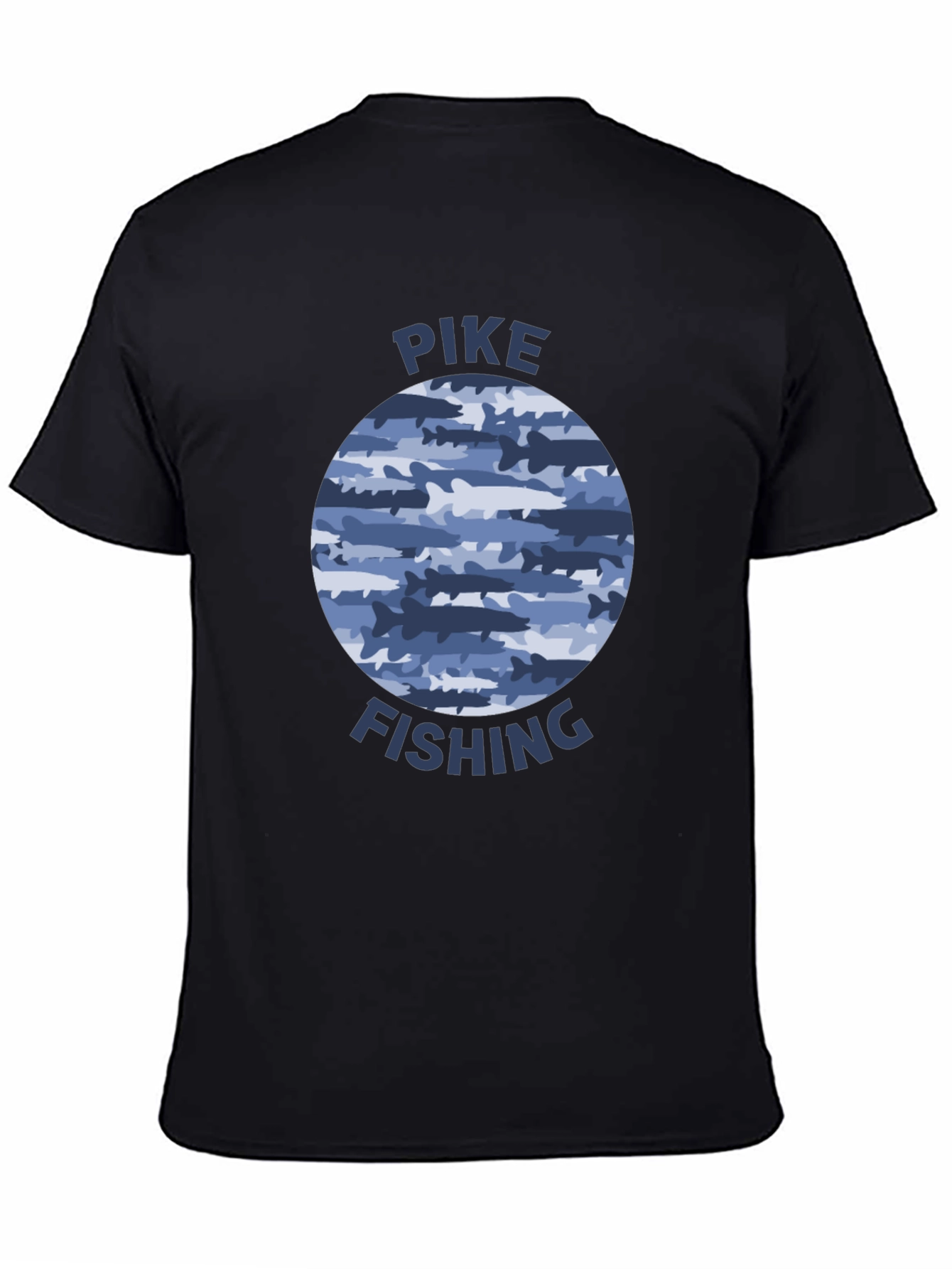 Pike Fishing T-Shirt - Camo Fish Design