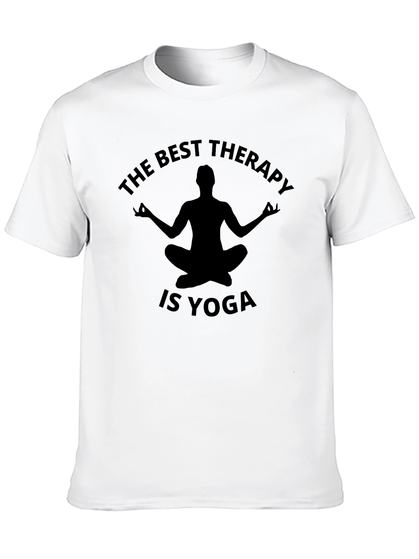 The Best Therapy Is Yoga Mens T-Shirt Black