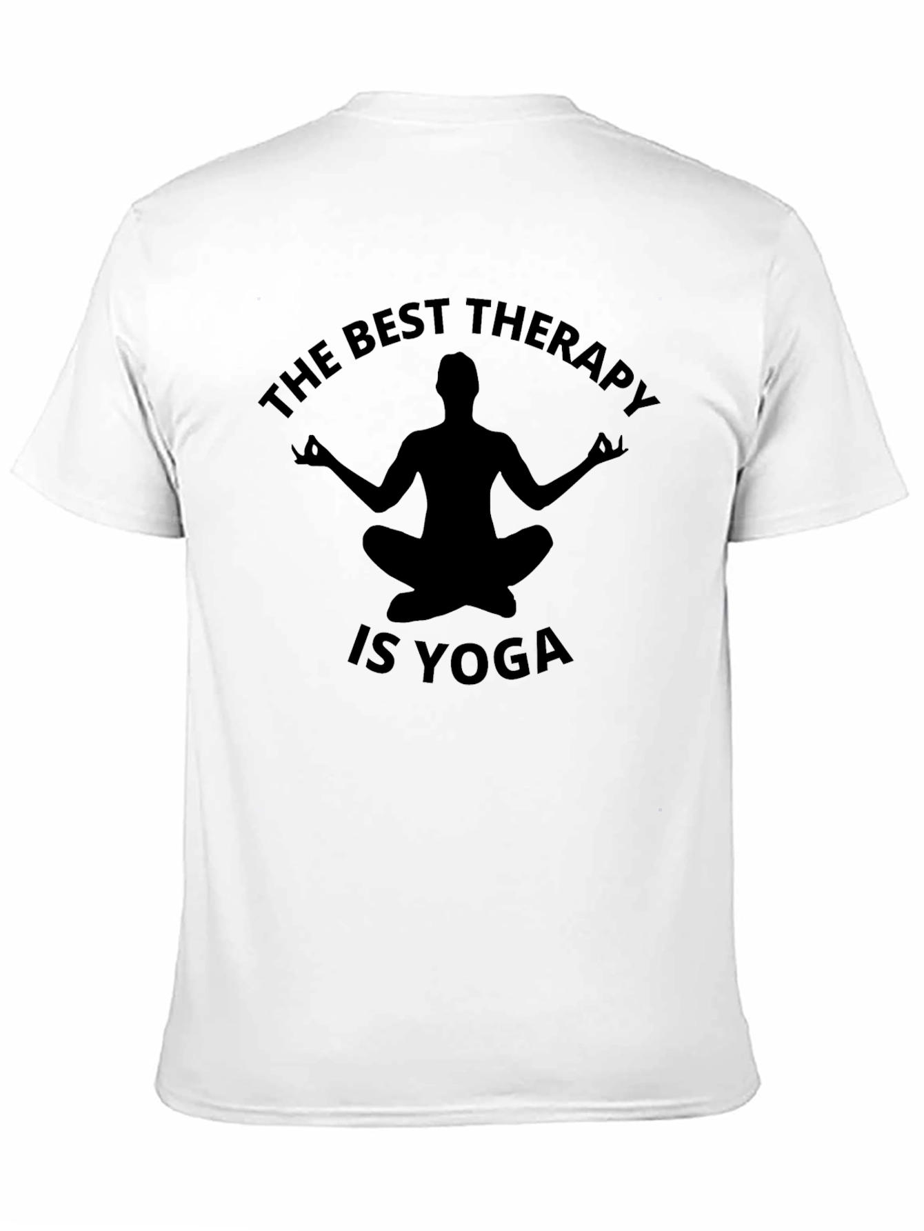 The Best Therapy Is Yoga Mens T-Shirt Black