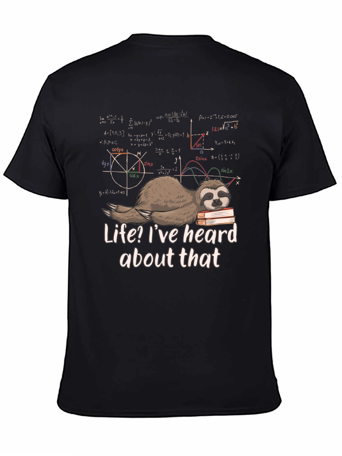 Math Sloth T-Shirt - Funny Lazy Geek Tee