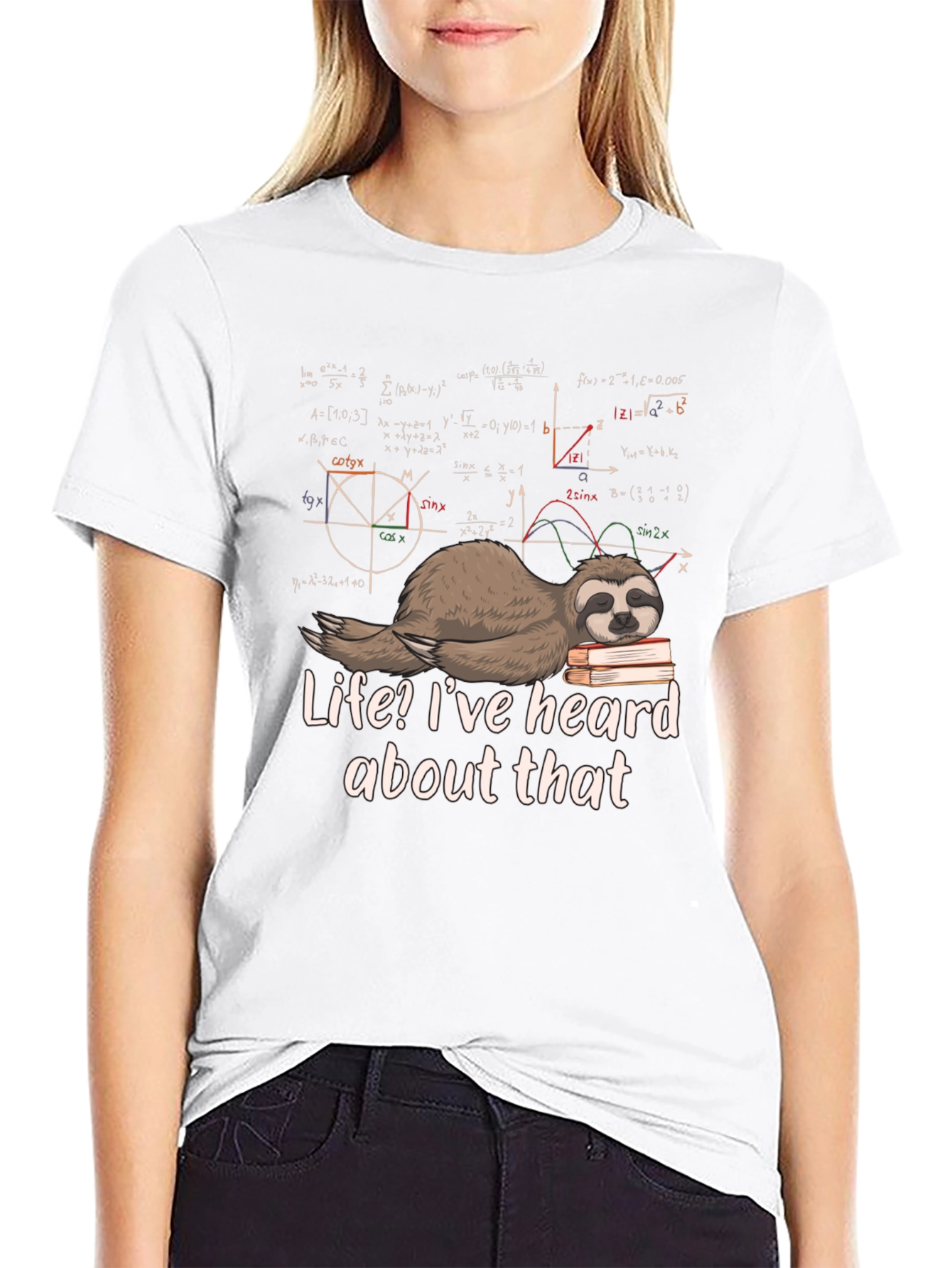 Math Sloth T-Shirt - Funny Lazy Geek Tee