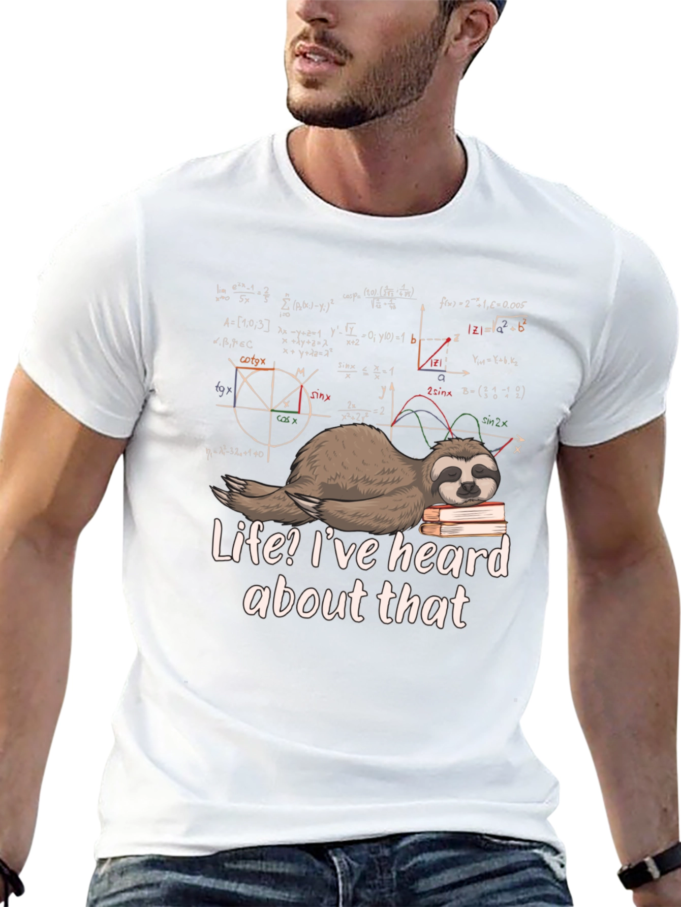 Math Sloth T-Shirt - Funny Lazy Geek Tee