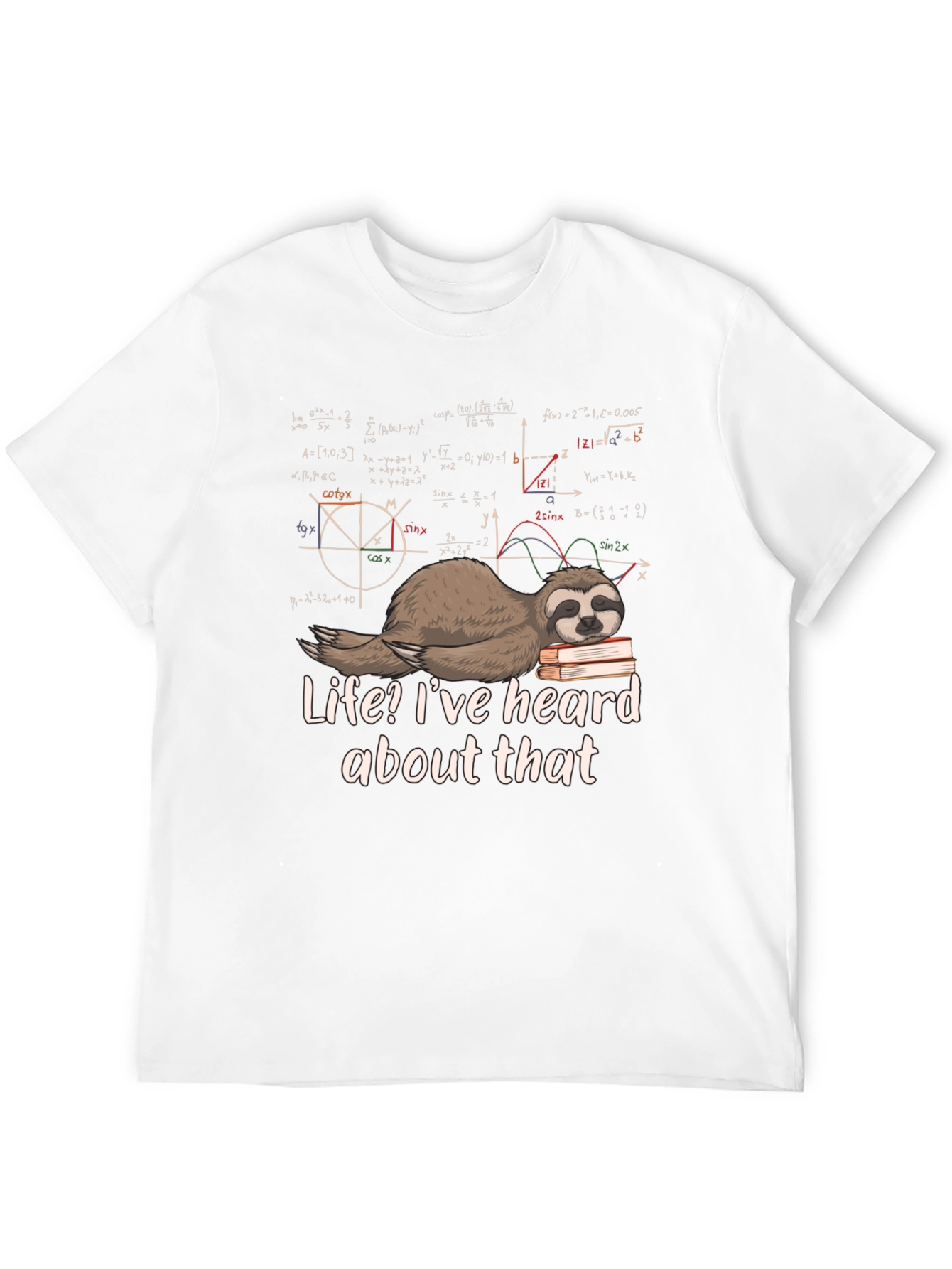 Math Sloth T-Shirt - Funny Lazy Geek Tee