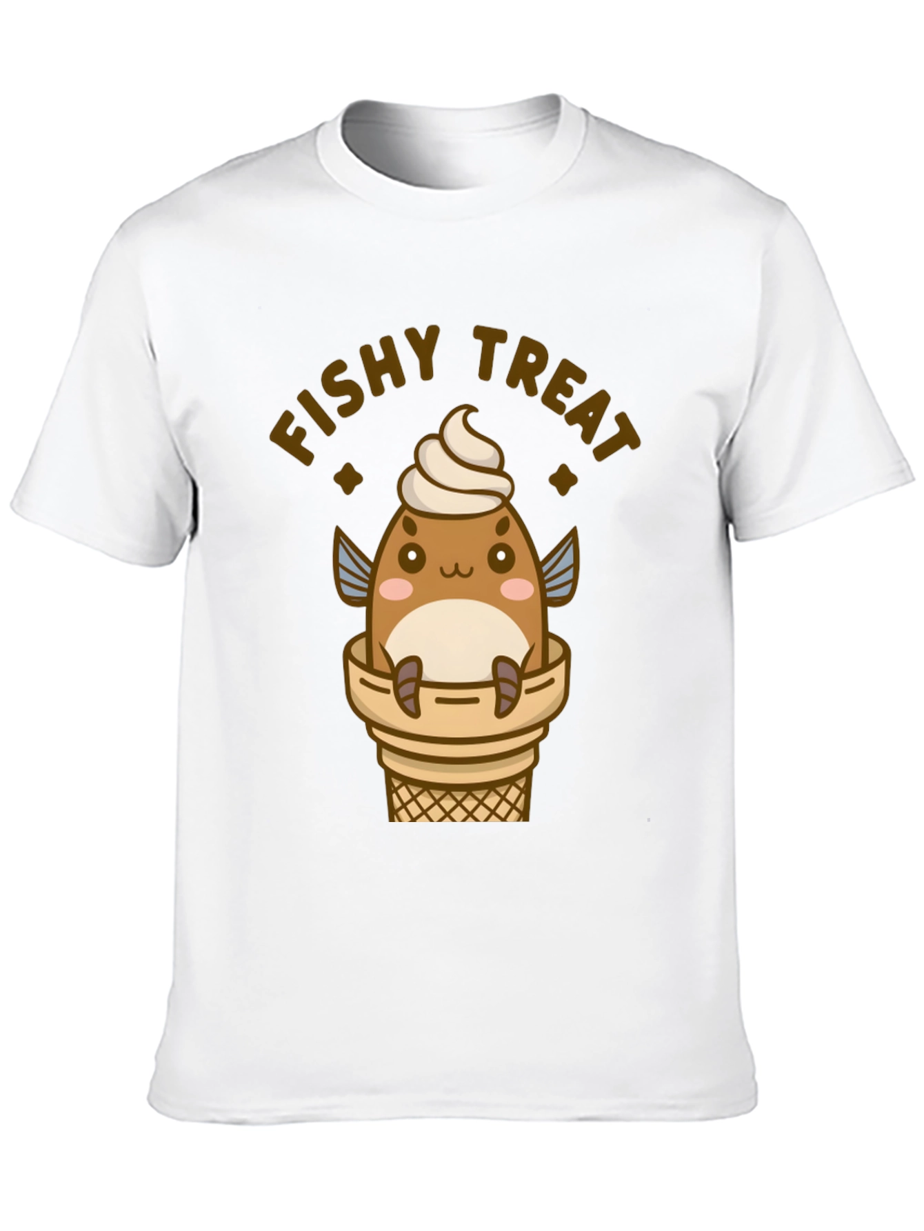 Fishy Treat T-Shirt - Cute Kawaii Ice Cream Fish