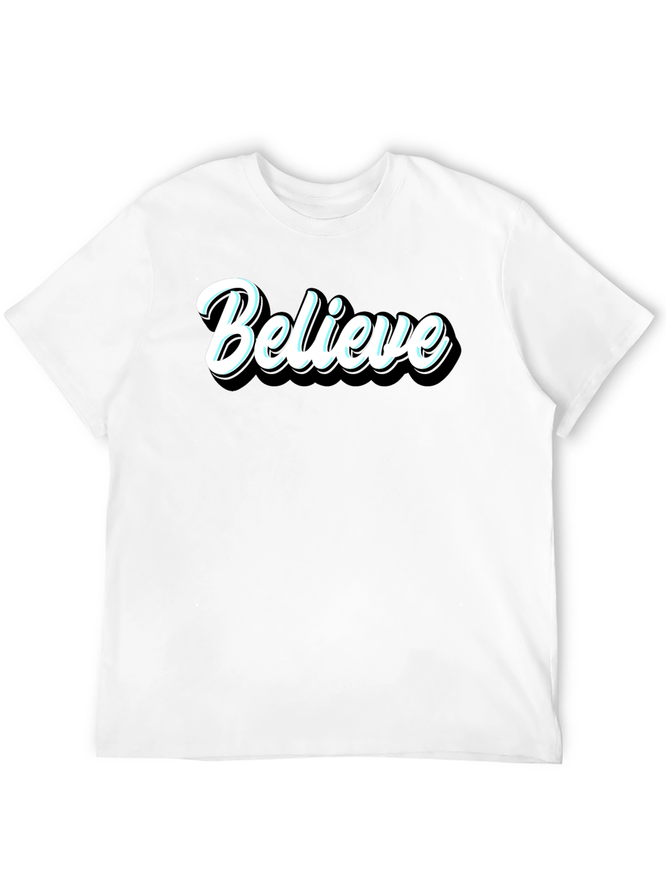 Believe Black Graphic T-Shirt