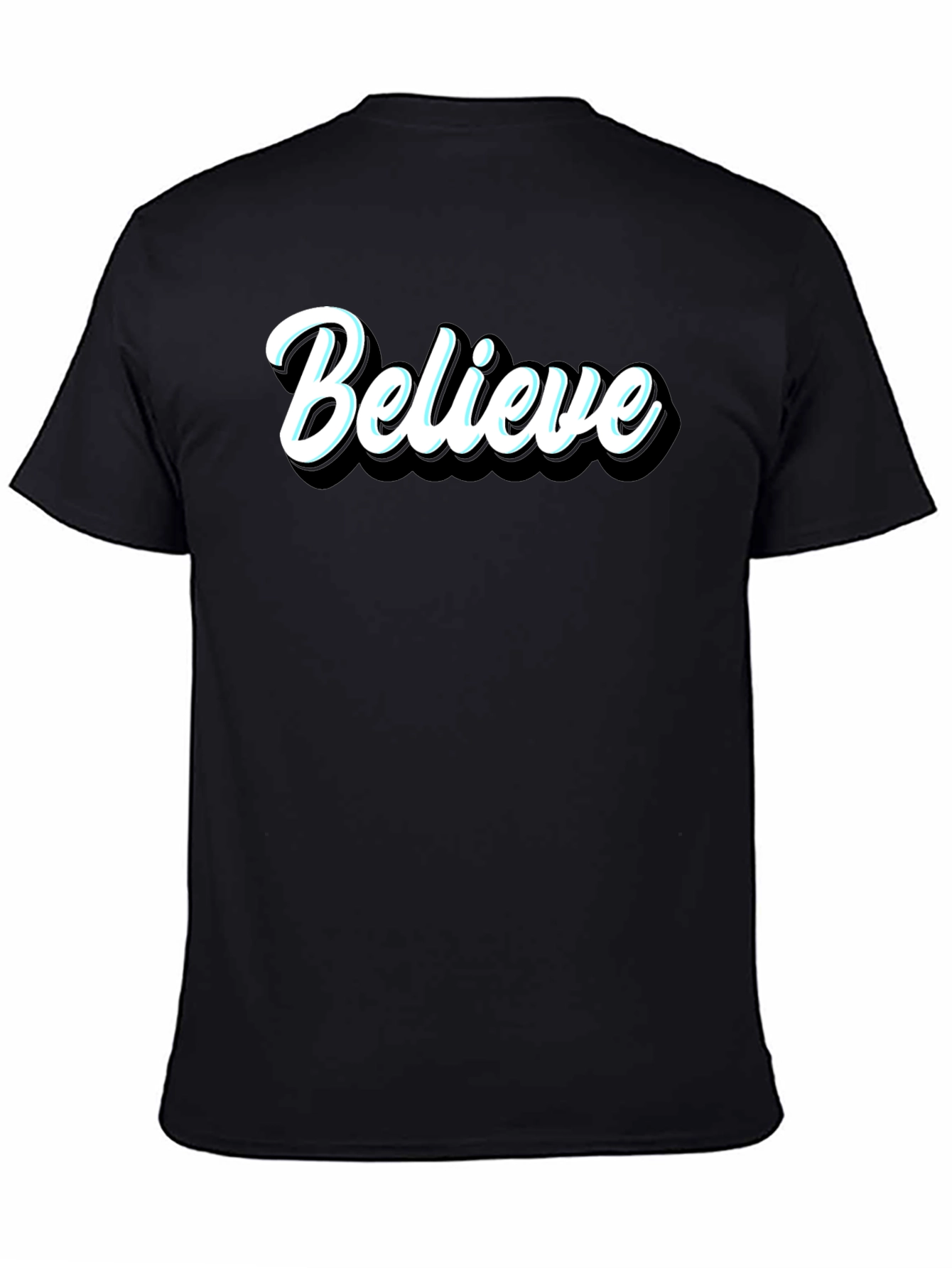 Believe Black Graphic T-Shirt