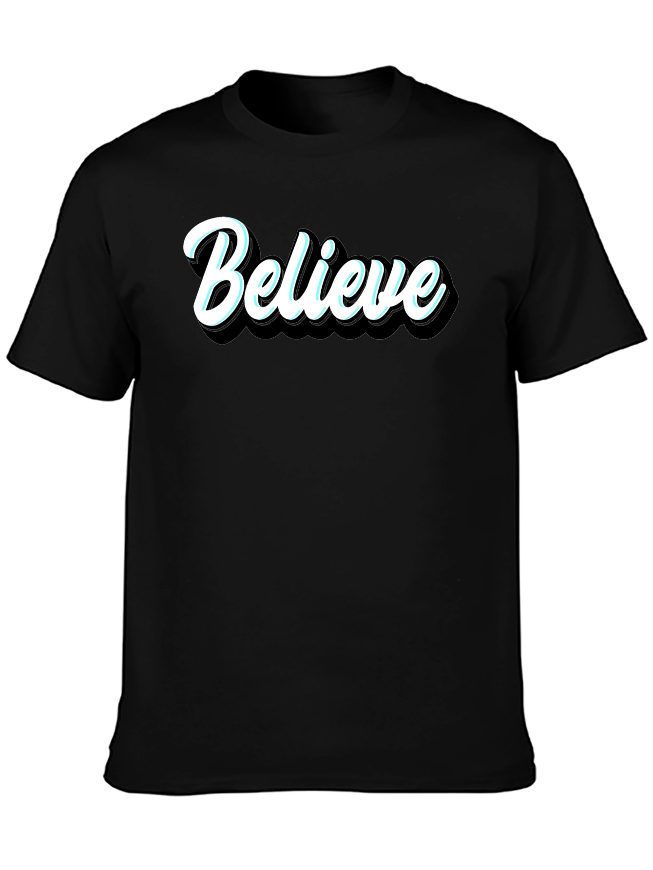 Believe Black Graphic T-Shirt