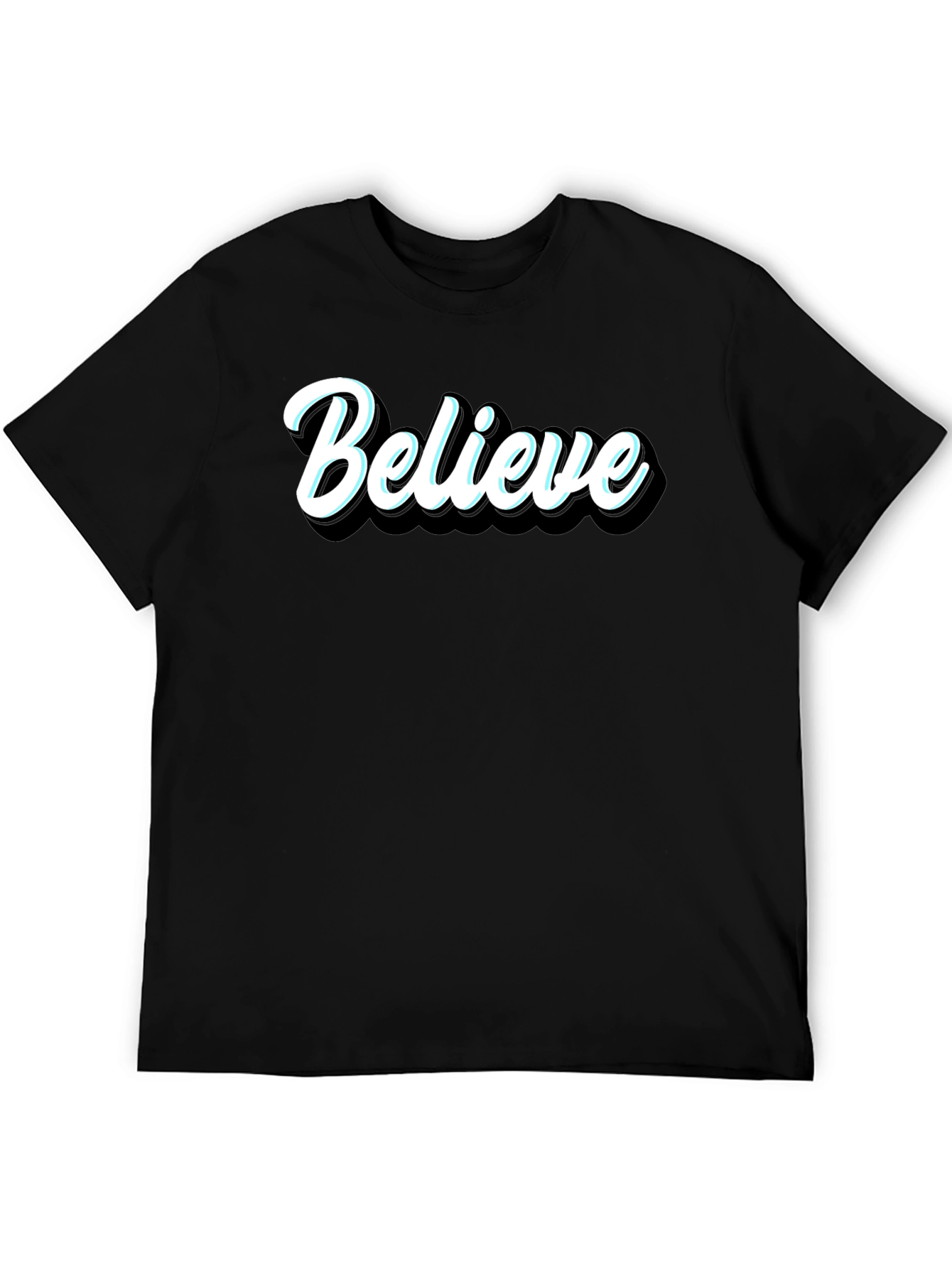 Believe Black Graphic T-Shirt