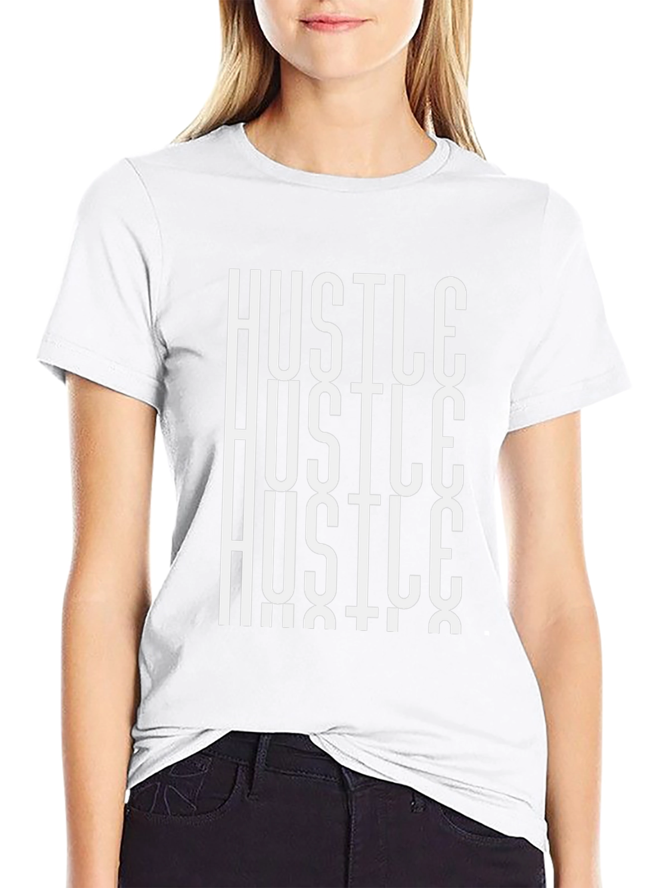 Hustle Graphic Tee - Black Casual T-Shirt