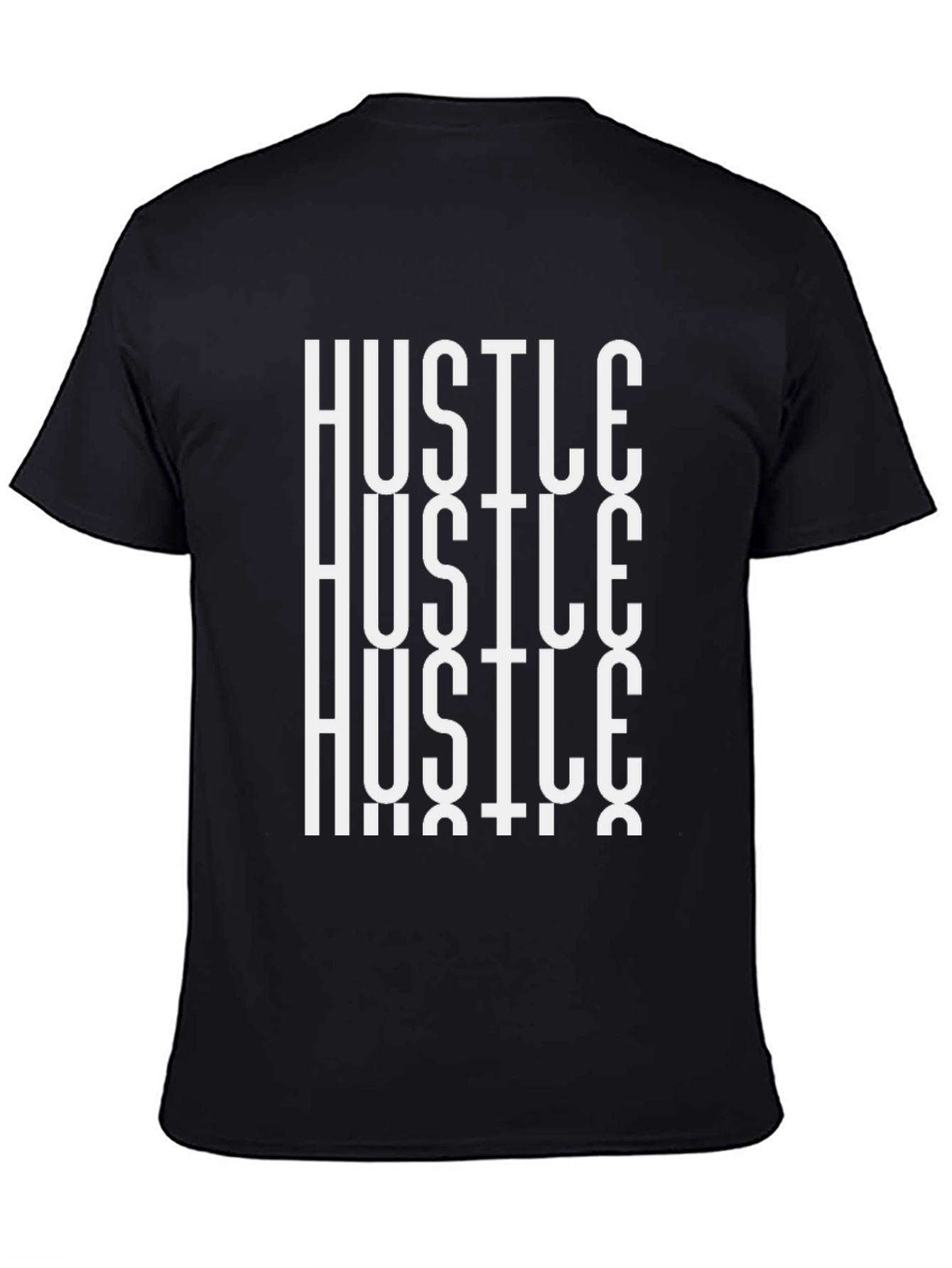 Hustle Graphic Tee - Black Casual T-Shirt