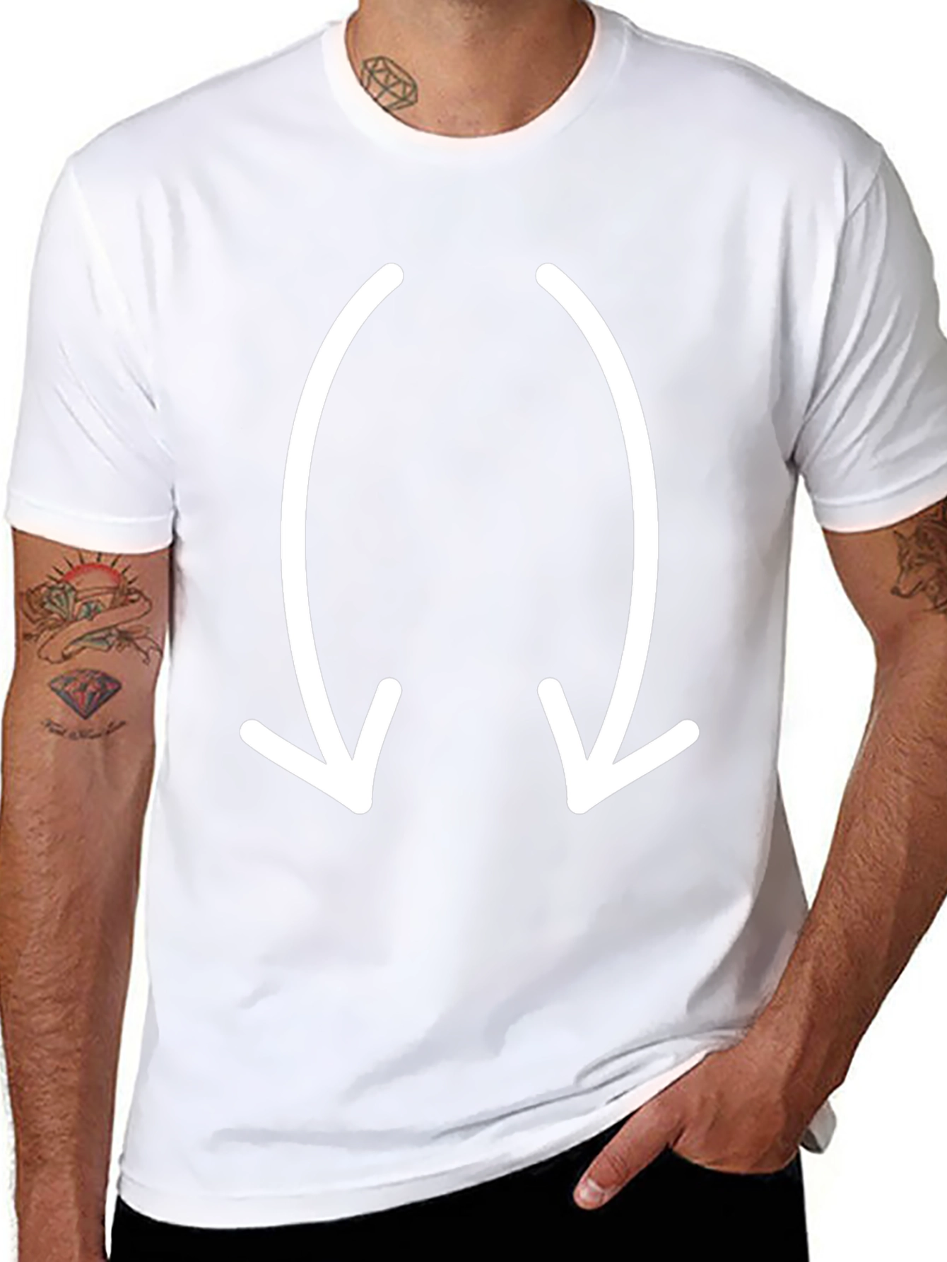 Cool Black T-Shirt with Arrow Design