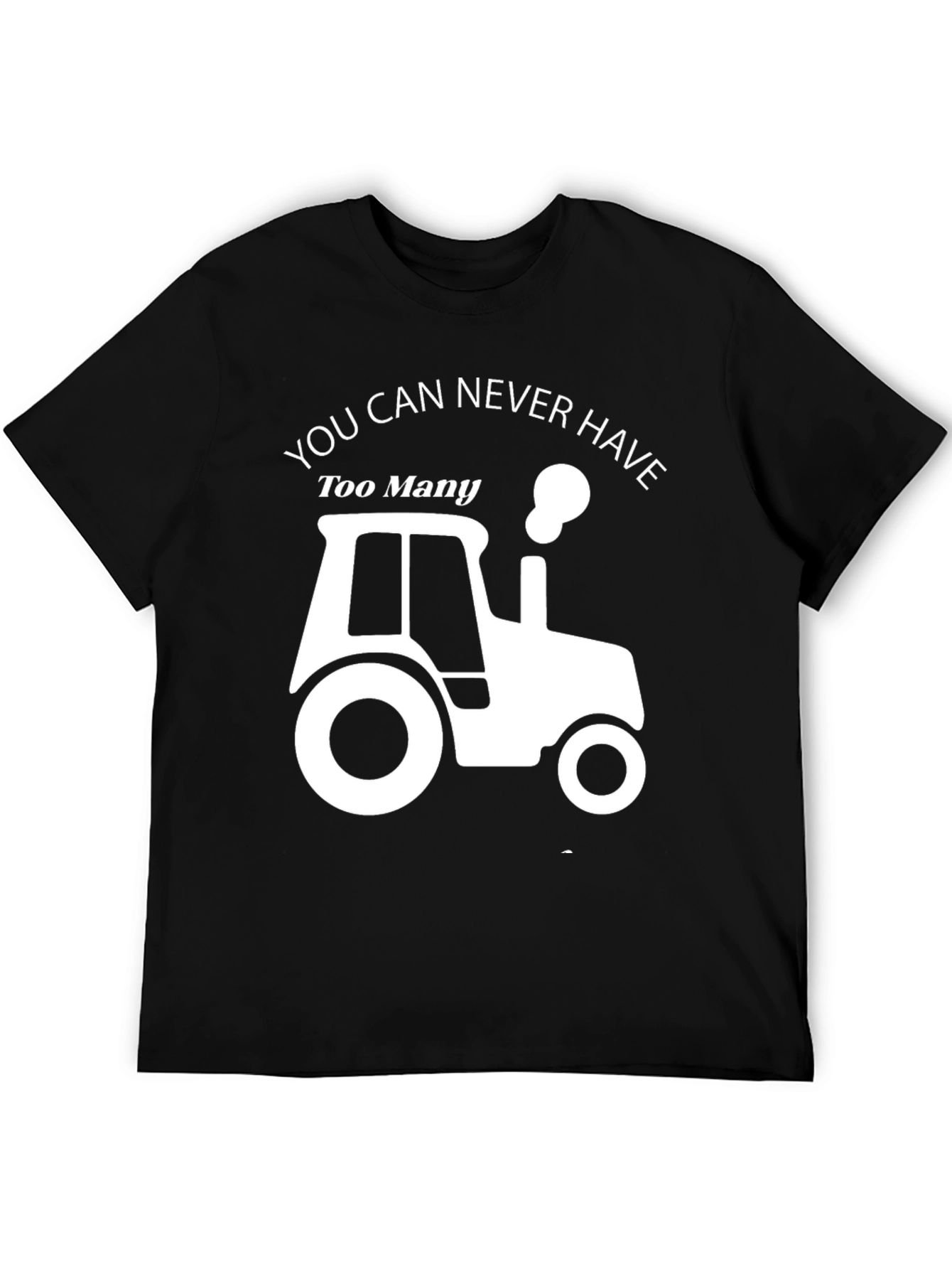 Too Many Tractors Black Graphic Tee