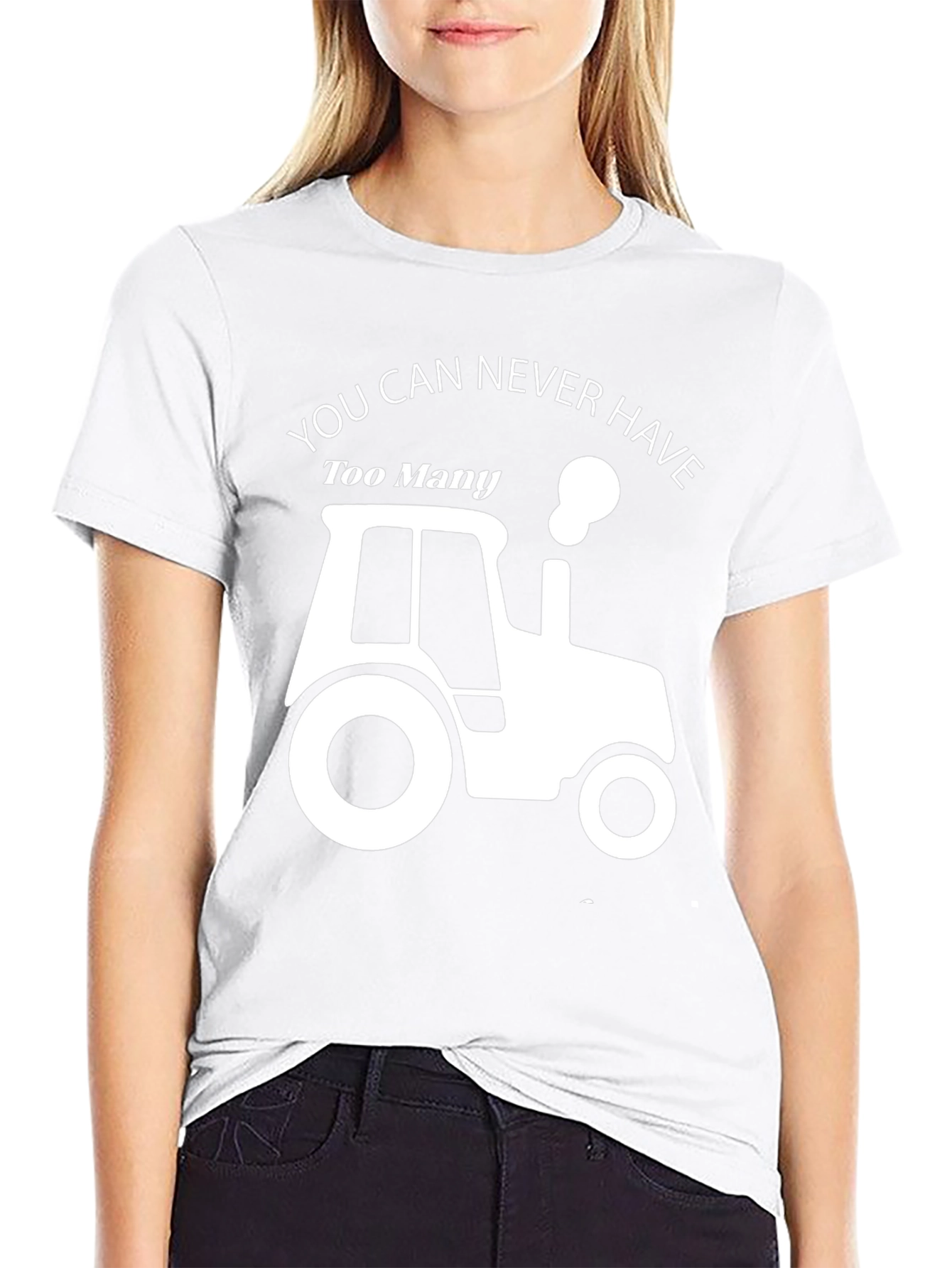 Too Many Tractors Black Graphic Tee