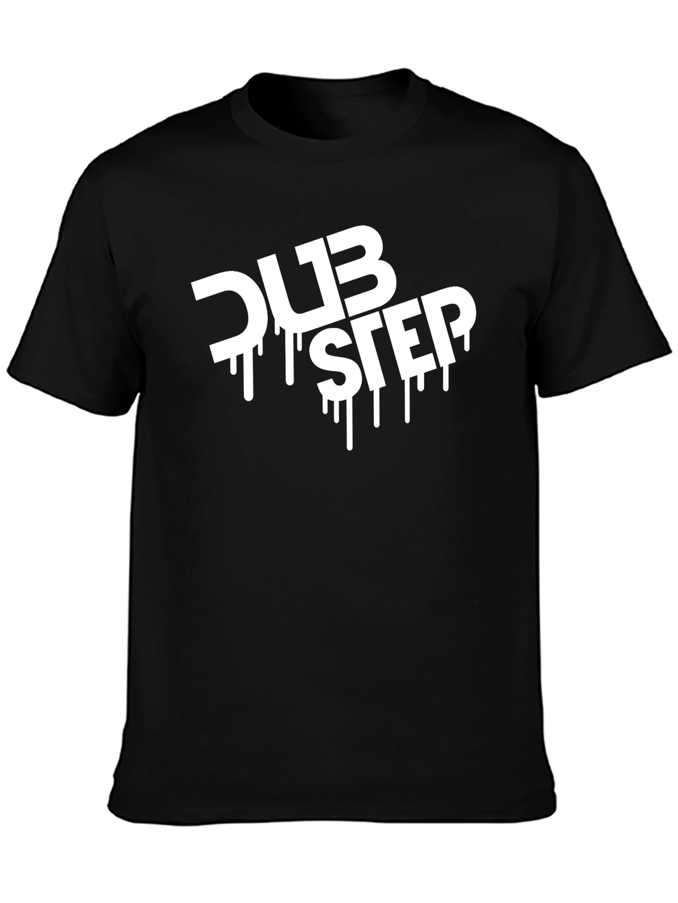 Dubstep Graphic Print Black T-Shirt