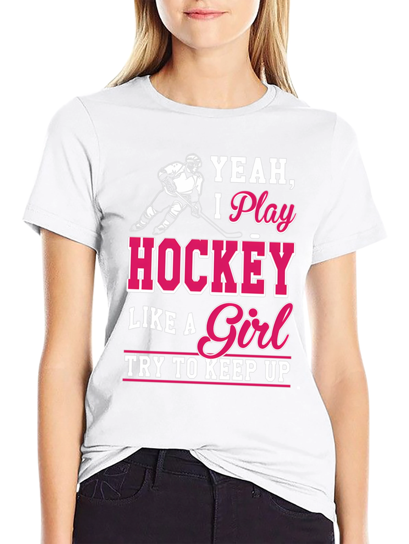 Hockey Girl T-Shirt - Yeah I Play Hockey