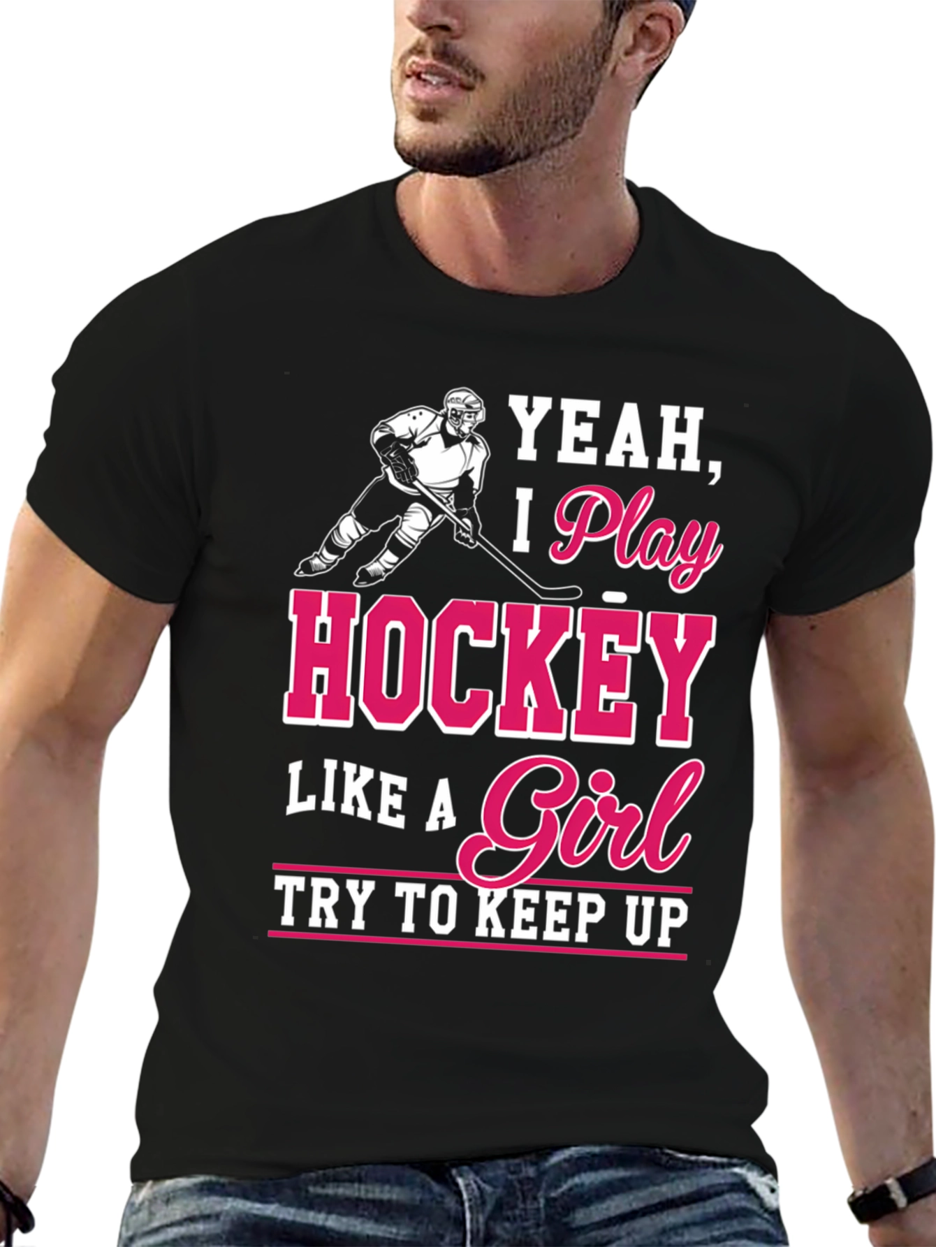 Hockey Girl T-Shirt - Yeah I Play Hockey