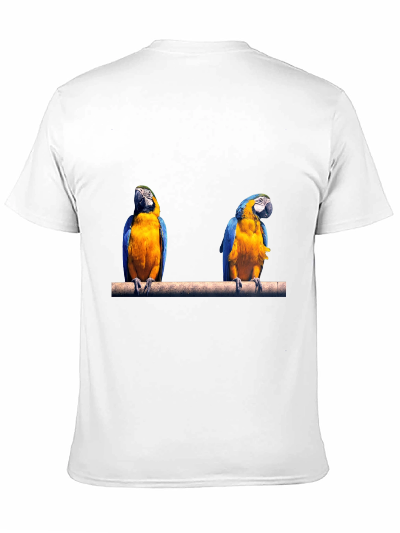 Parrot Print Black T-Shirt