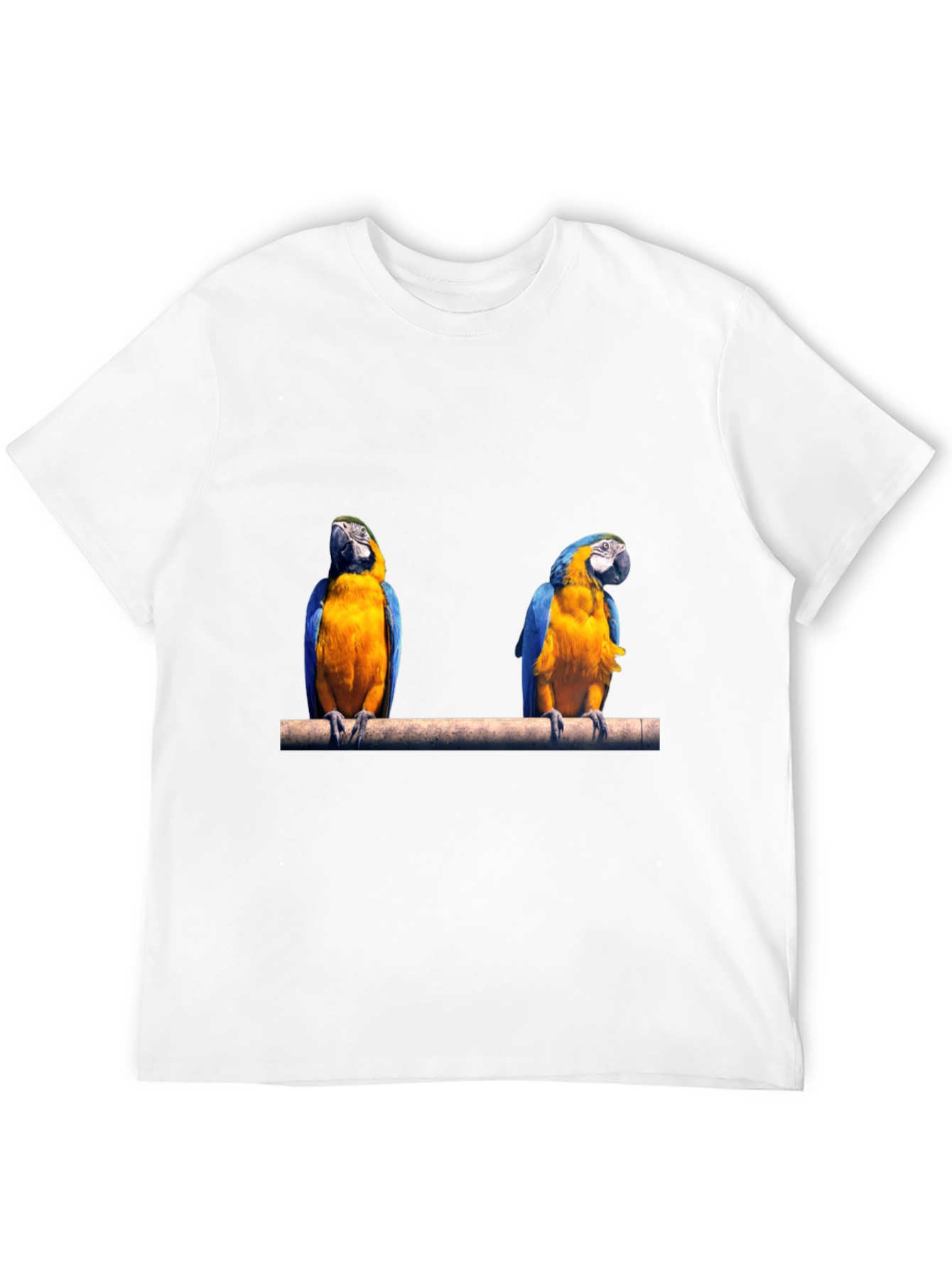 Parrot Print Black T-Shirt
